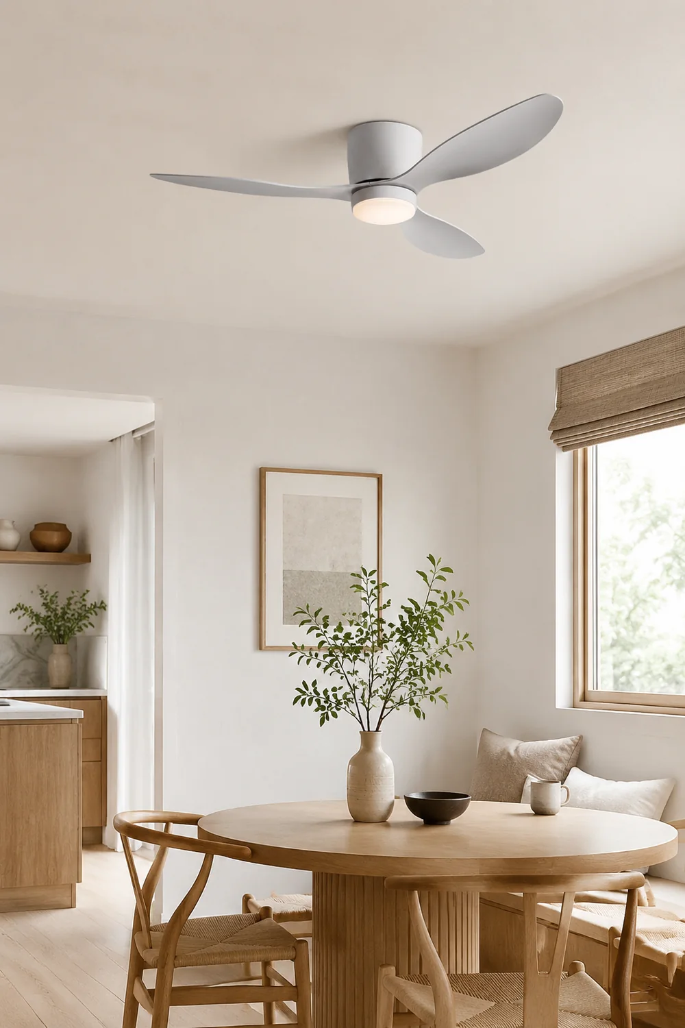 Walters 3-Blade Ceiling Fan with Light, 2 Color, DIA 45.2'' - Lumpaz