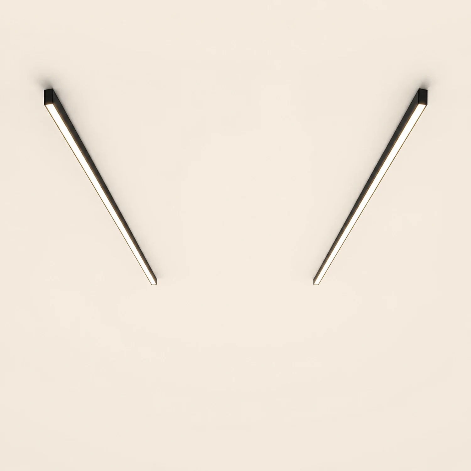Edge Modern LED Linear Black Metal Flush Mount Ceiling Light - Lumpaz