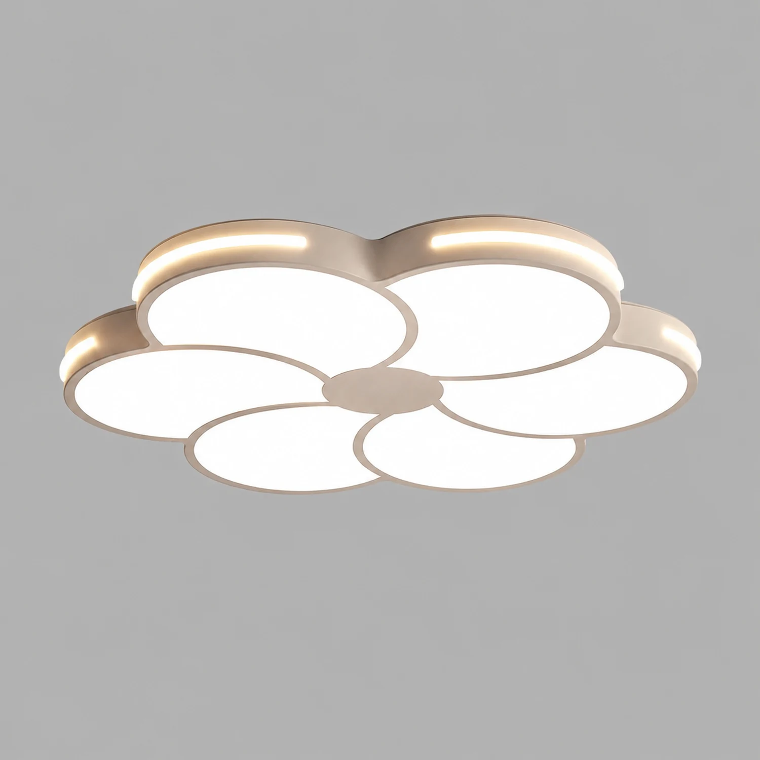 Hana Modern Flower Metal/Acrylic Flush Mount Ceiling Light, White - Lumpaz