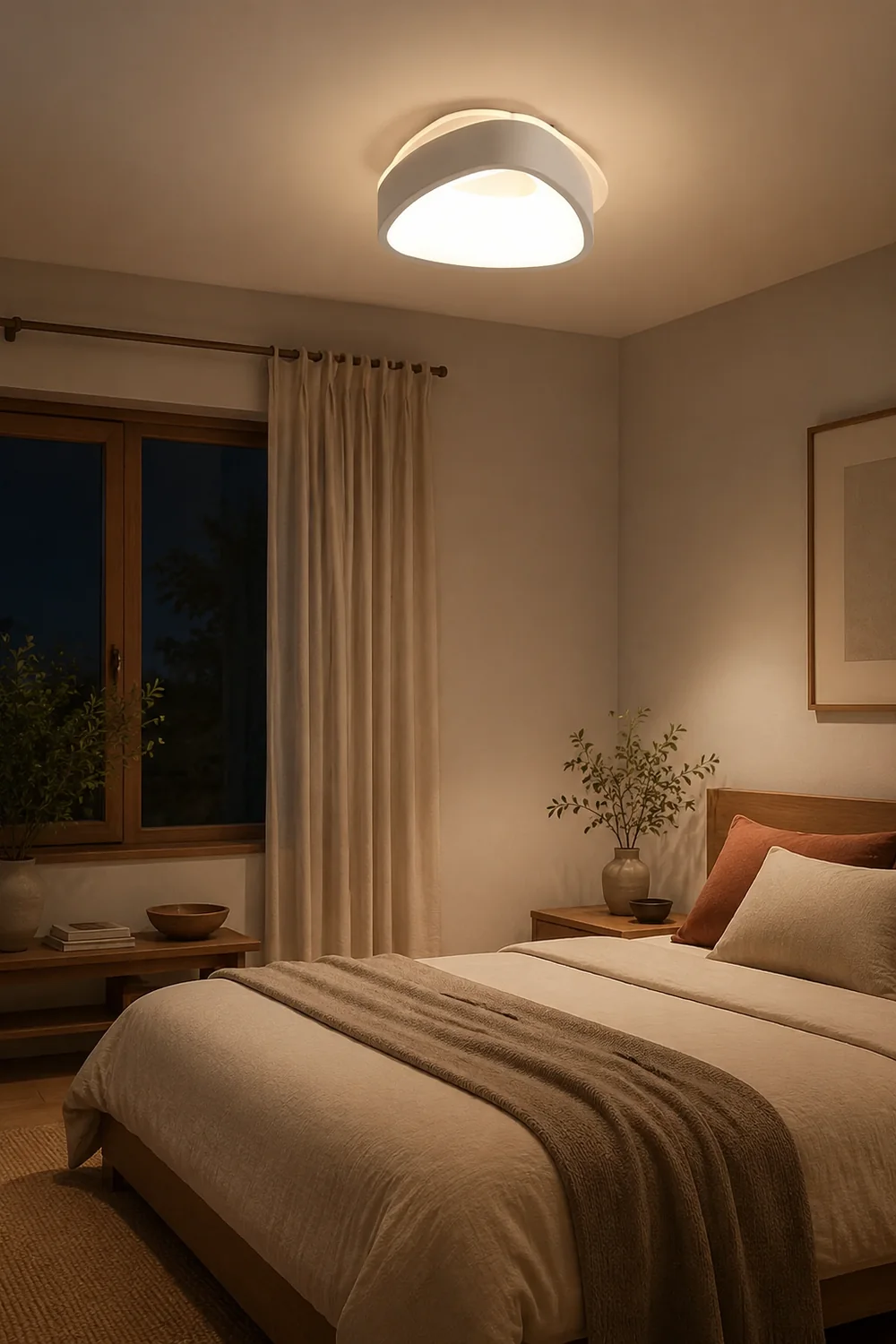 Quinn Minimalist Hollow LED Flush Mount Ceiling Light, Round/Square - Lumpaz