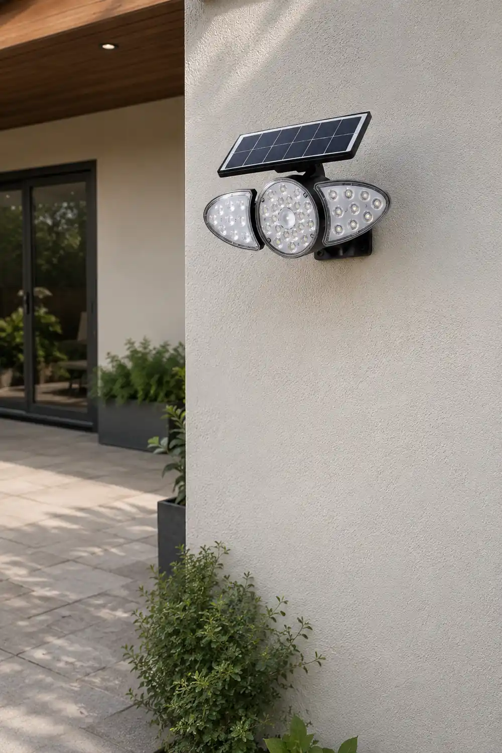 Solar Motion Security Light 3-Head Wall Fixture with Motion Sensor复制 - Lumpaz