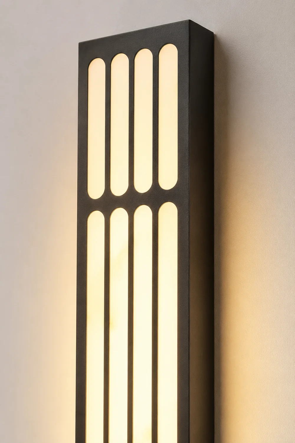 31.5 In. Long Strip Rectangular Waterproof Black Outdoor Wall Lamp - Lumpaz
