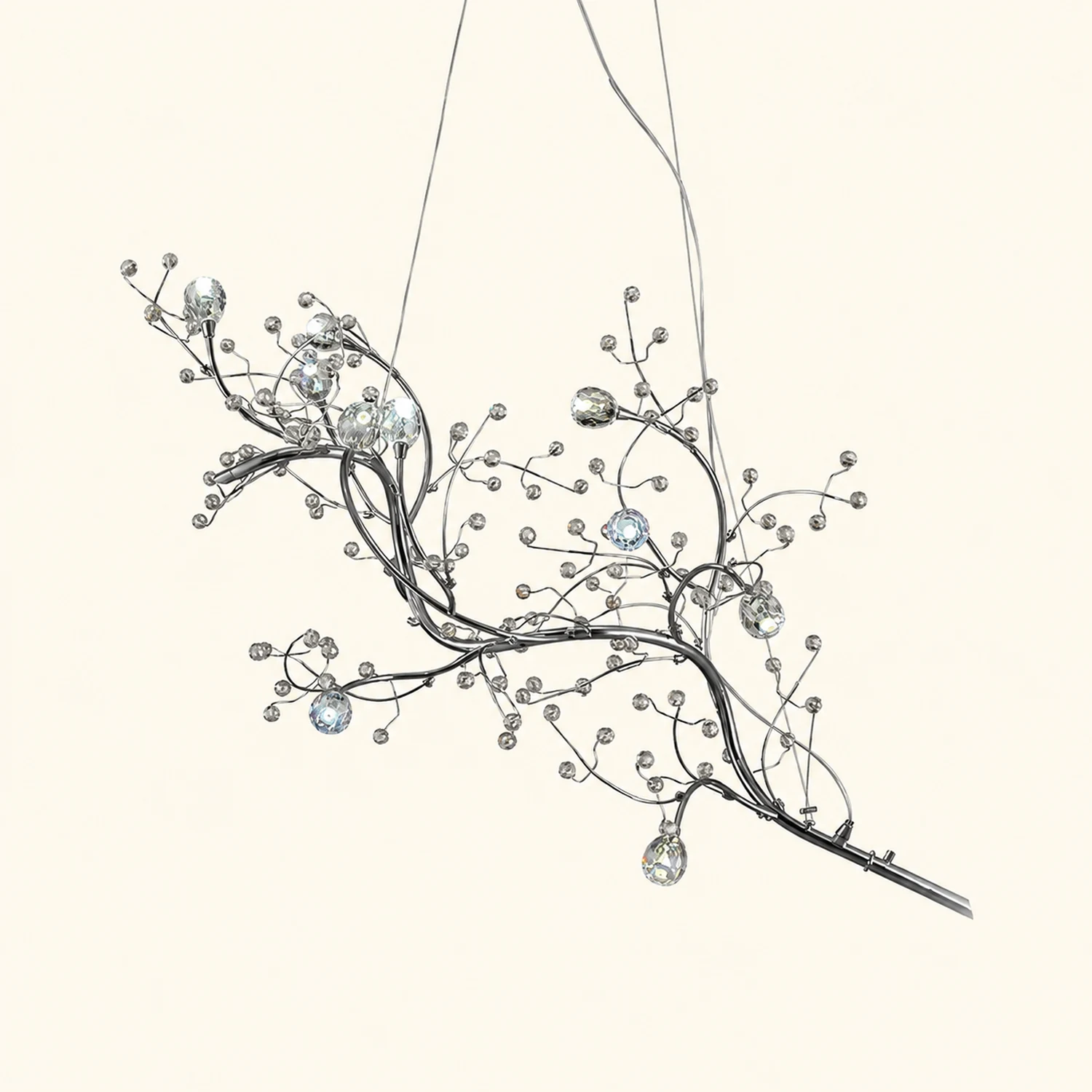 Ophelia Romantic Art Deco Branch Pendant Light Gold/Black/Silver Living Room - Lumpaz