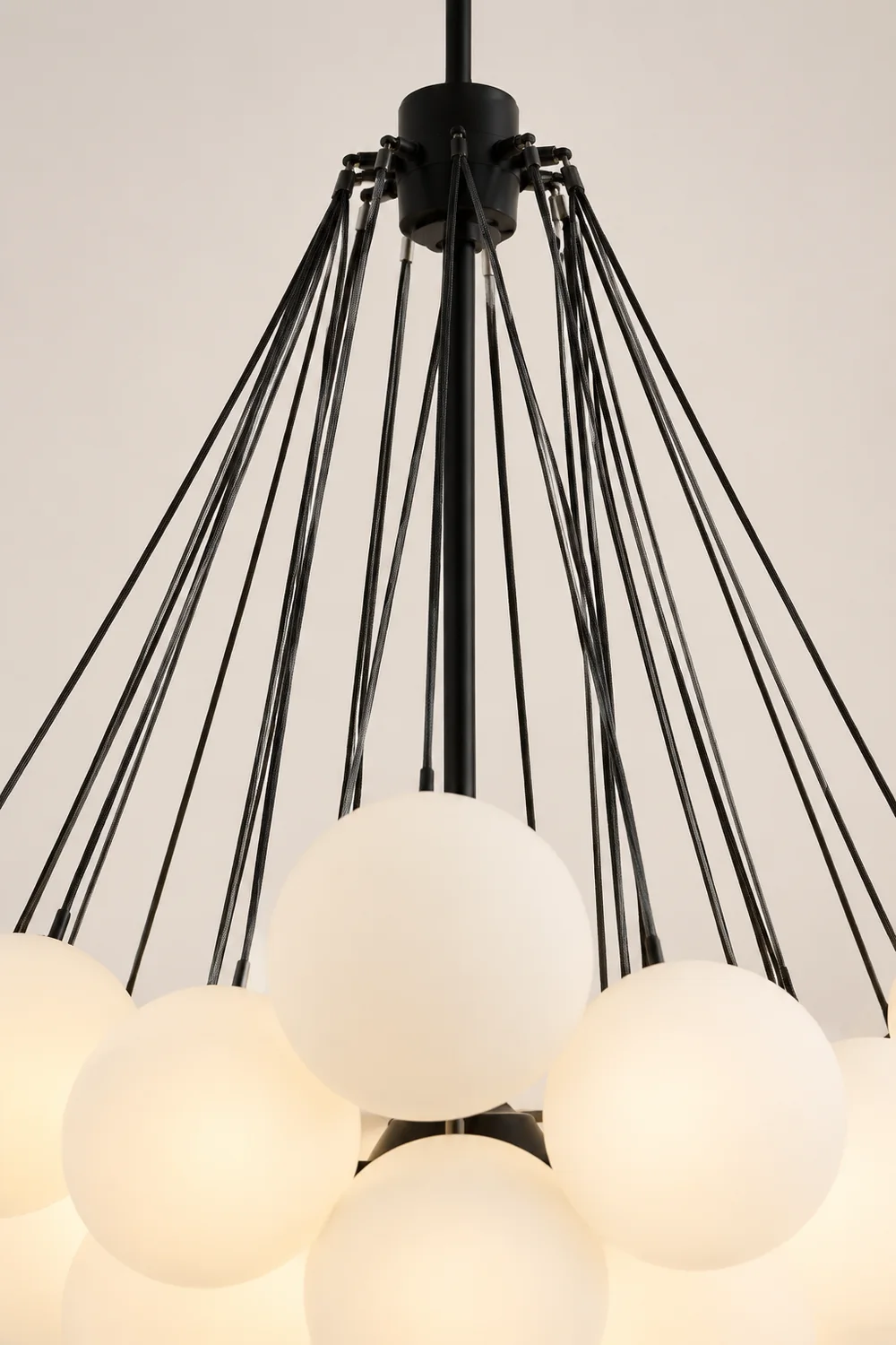 Valentina Glass Globe Pendant Light Bubble, Gold/Black - Lumpaz