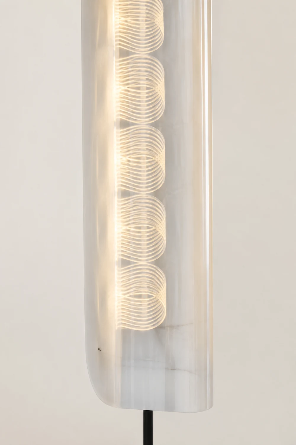 Salgado Nordic Minimalistic White Floor Lamp, Metal & Acrylic - Lumpaz