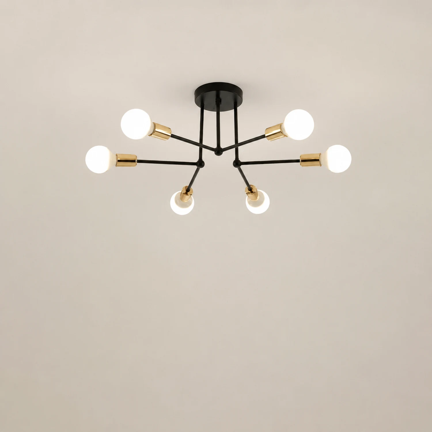 Valentina Flush Mount Ceiling Lights Linear Industrial, Metal/Glass, Bedroom - Lumpaz