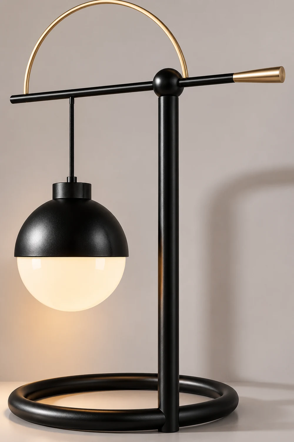 Valentina Modern Nordic Curved Bubble Metal/Glass Floor lamp, Black - Lumpaz