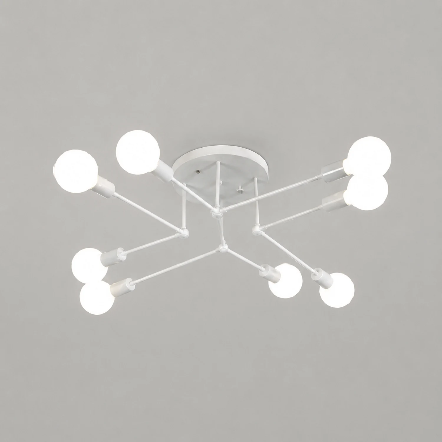 Valentina Flush Mount Ceiling Lights Linear Industrial, Metal/Glass, Bedroom - Lumpaz