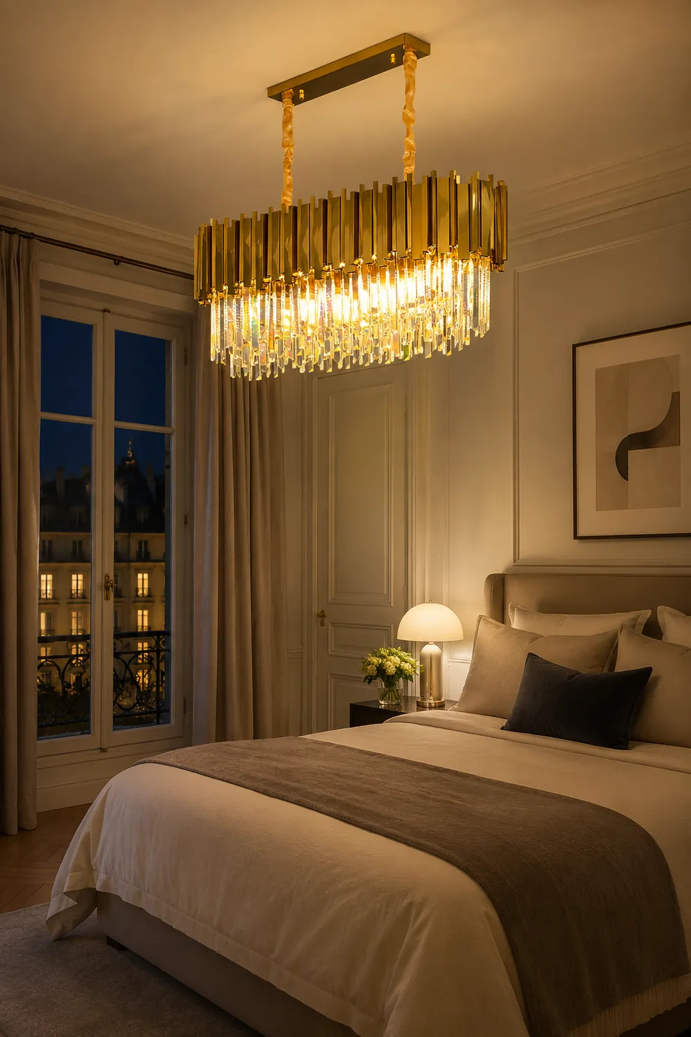 Marilyn Nordic Postmodern Luxury Gold Crystal Chandelier for Dining Room & Living Room - Lumpaz