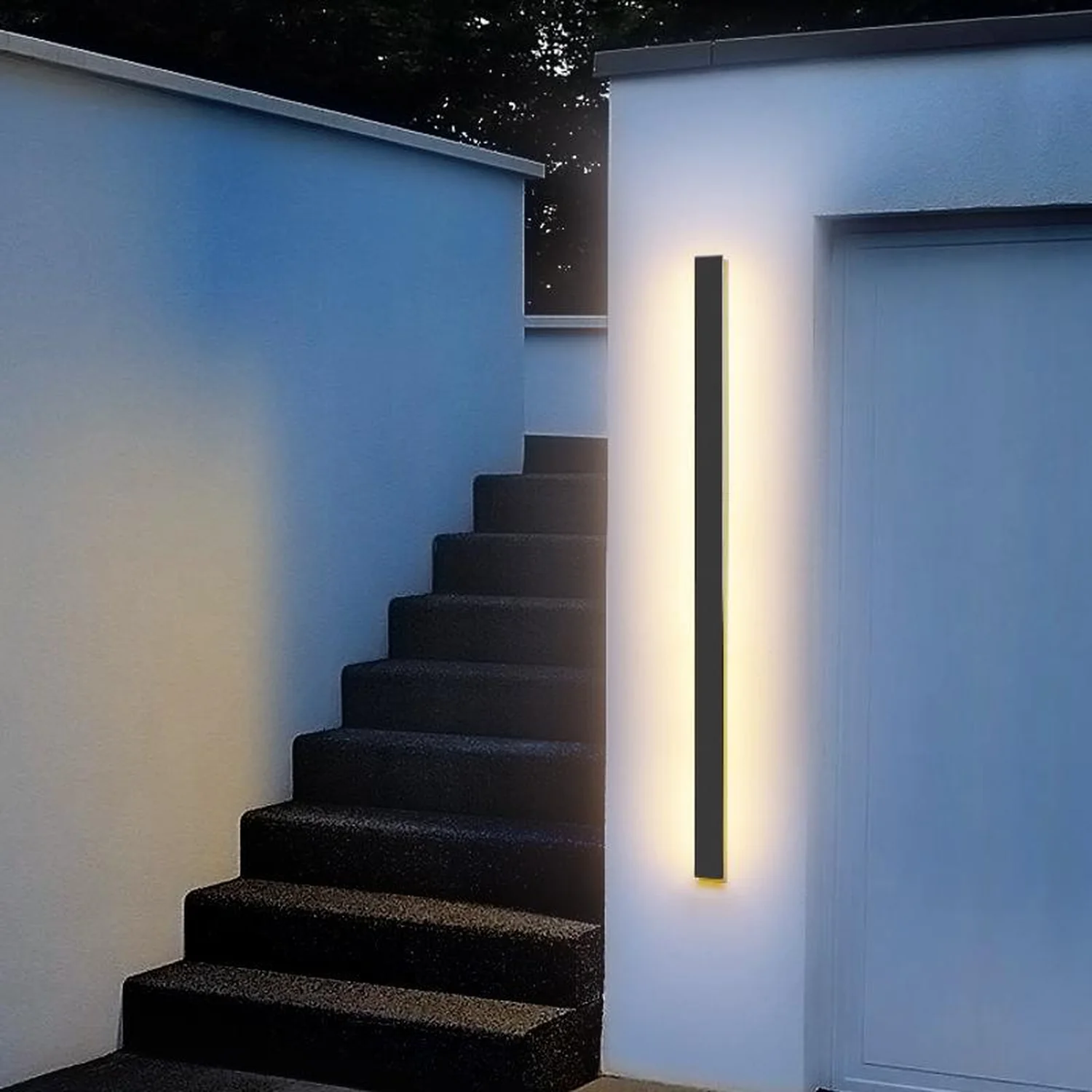 Black Friday Clearance Black Long Strip Outdoor Wall Lights Outdoor LED Lighting - Lumpaz