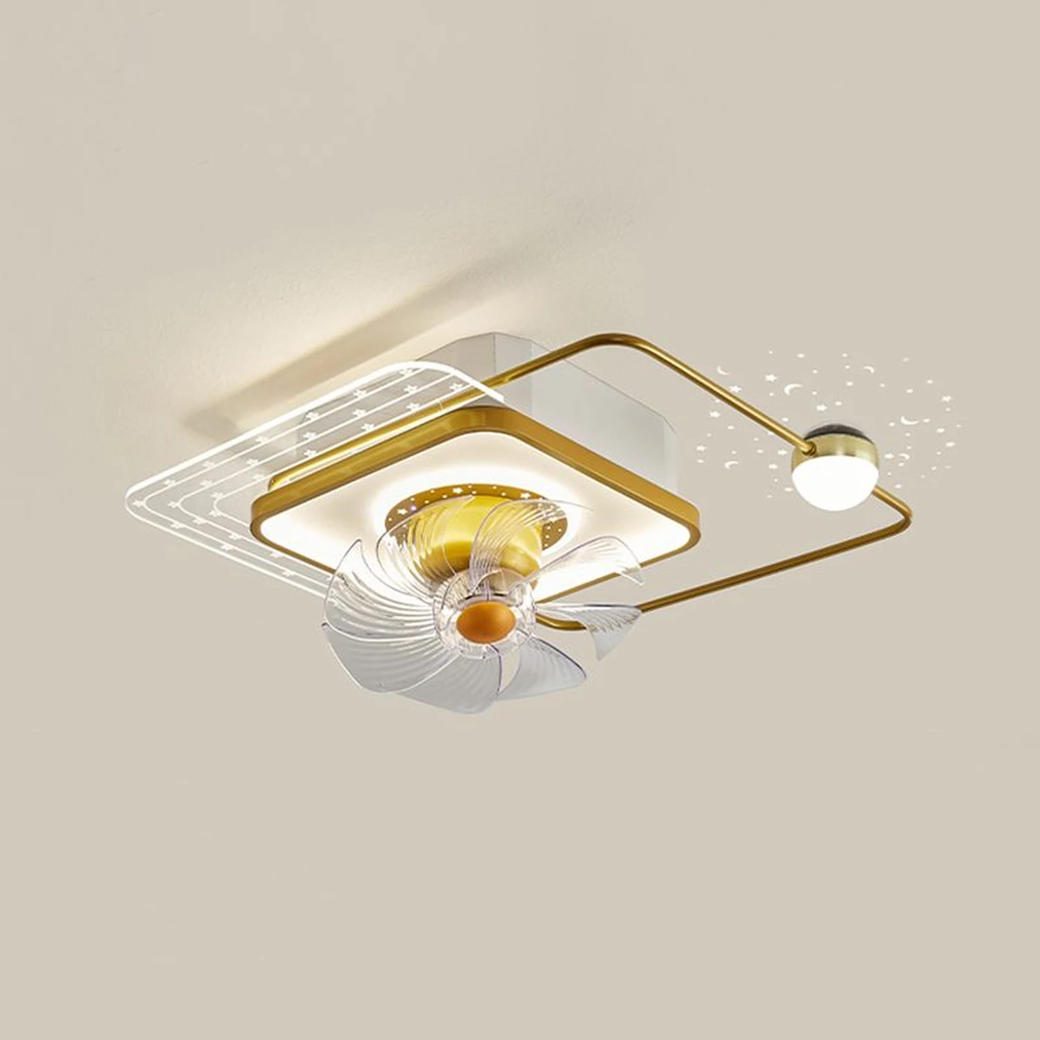 Madina Ceiling Fan with Light, 6 Style, 22"/24" - Lumpaz