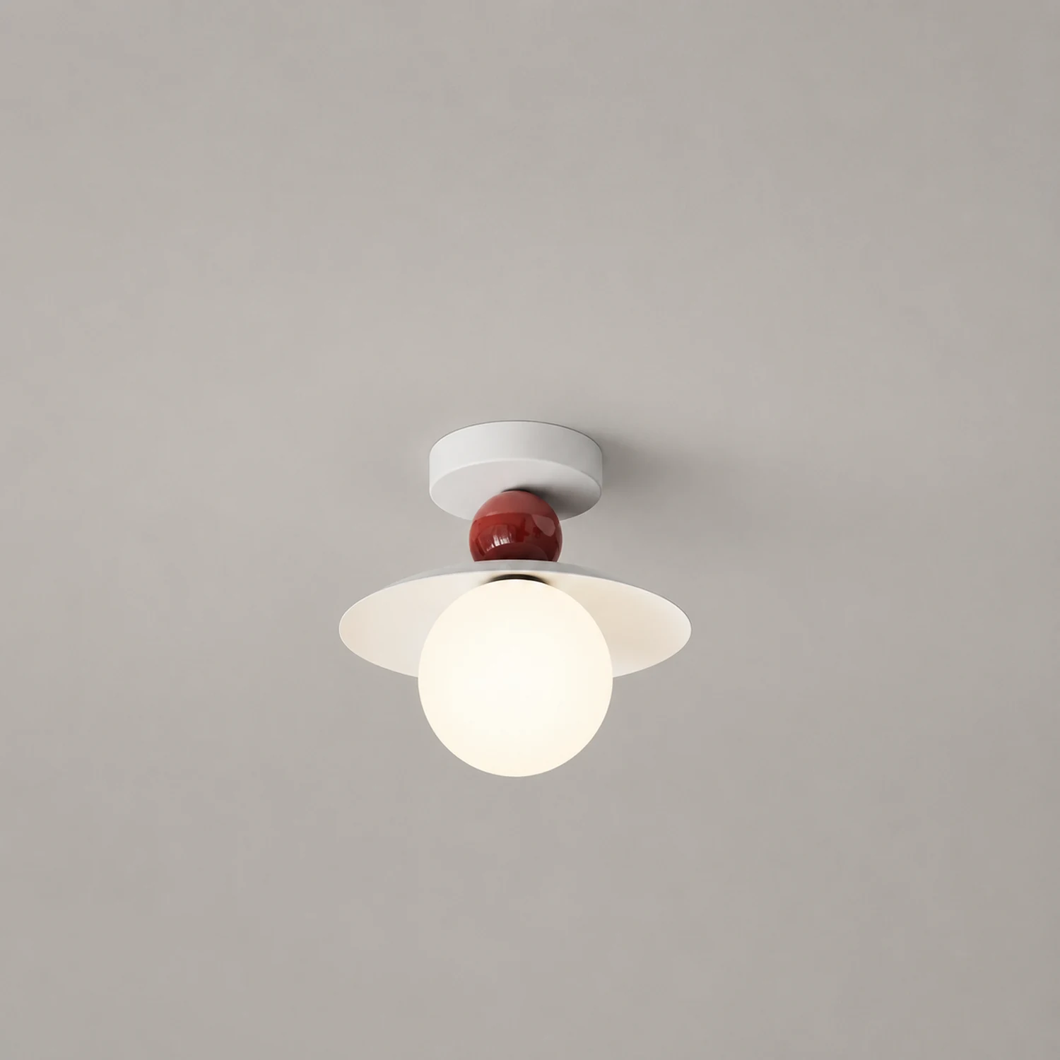 Hailie Modern LED Wall Lights/Ceiling Light Wood/Red Bedroom/Hallway/Living Room - Lumpaz