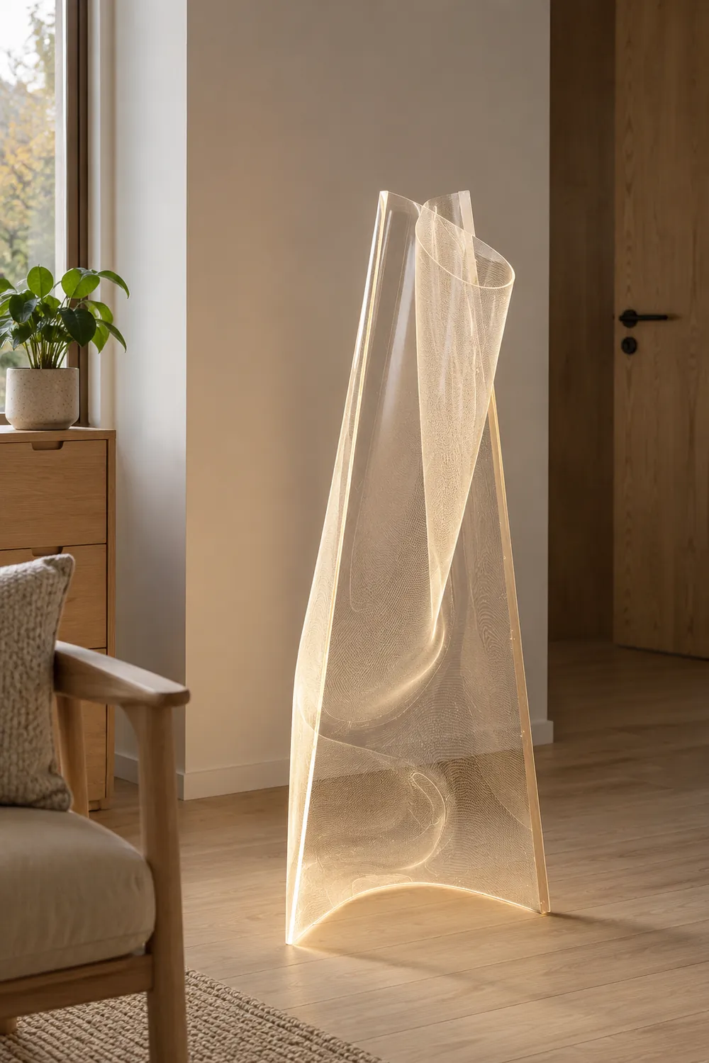 Salgado Modern LED Floor Lamp Metal/Acrylic Living Room/Bedroom - Lumpaz