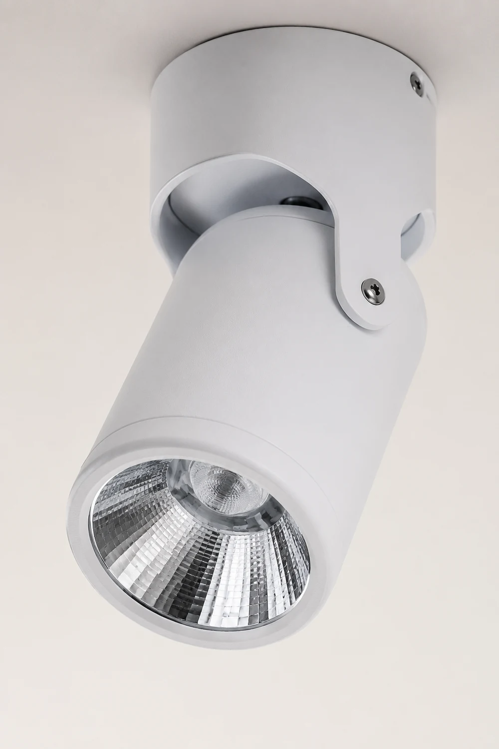 Novak Simple Rotatable Flush Mount Ceiling LED Spotlight, Black/White - Lumpaz
