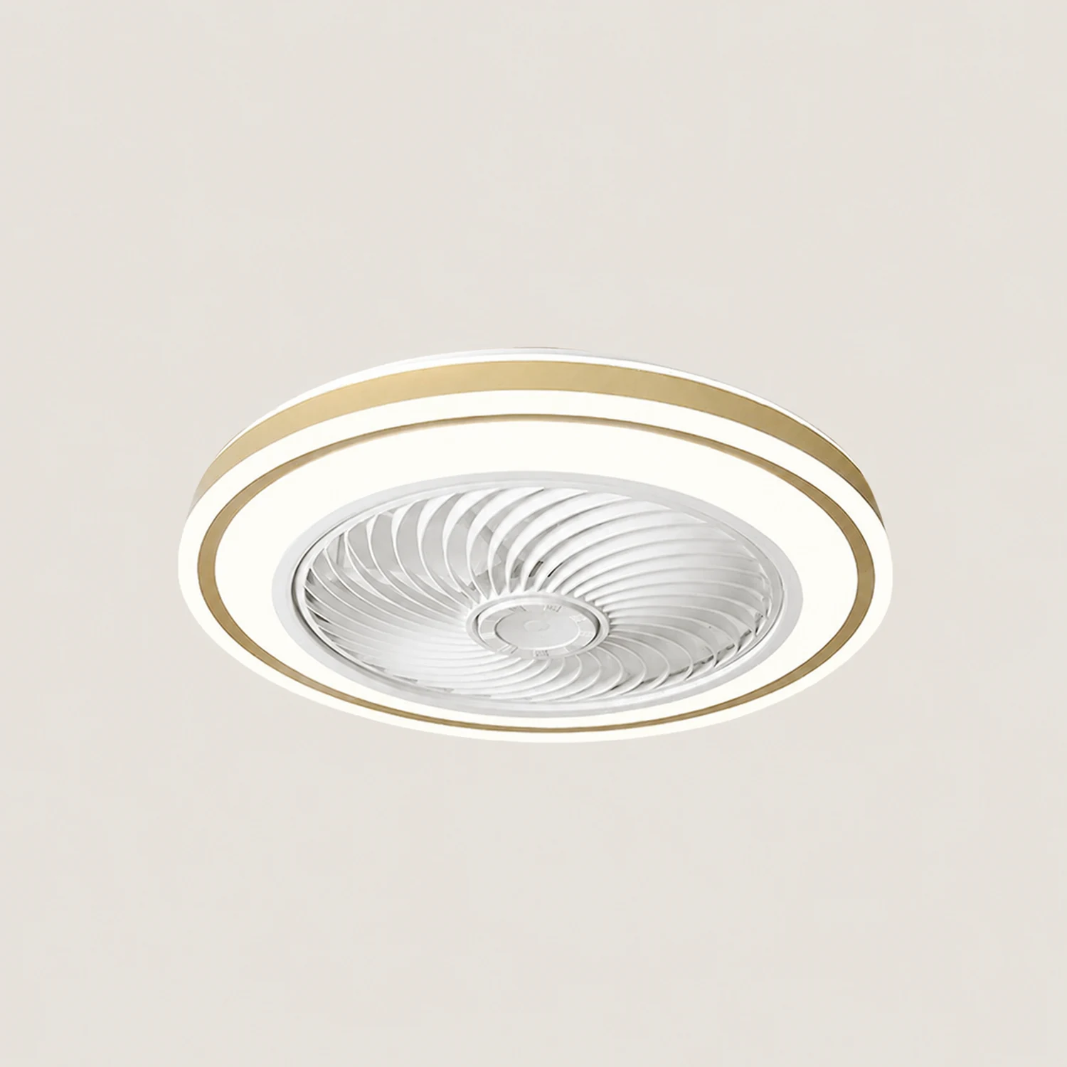 Quinn Round Ceiling Fan with Light, Bedroom - Lumpaz