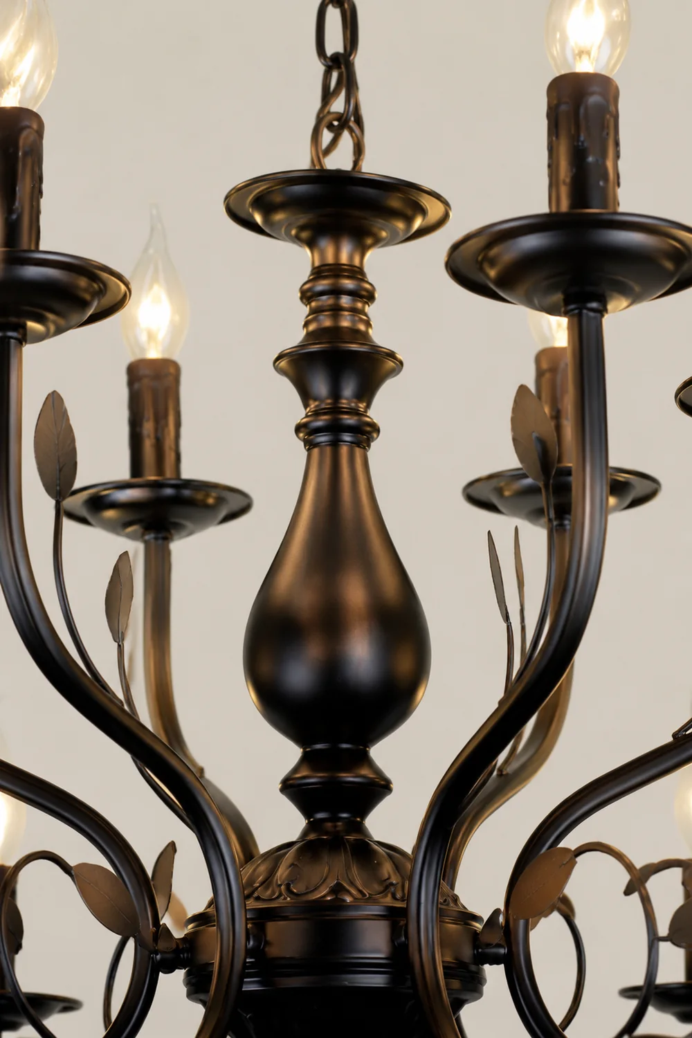 Silva Transitional Candle Chain Chandelier, Black - Lumpaz