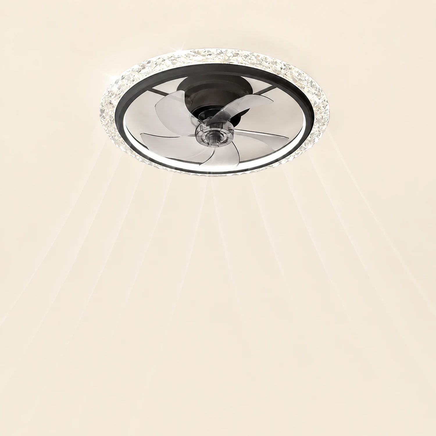 Kirsten 2-Light Ceiling Fan with Light, 2 Color, DIA 20"/24" - Lumpaz