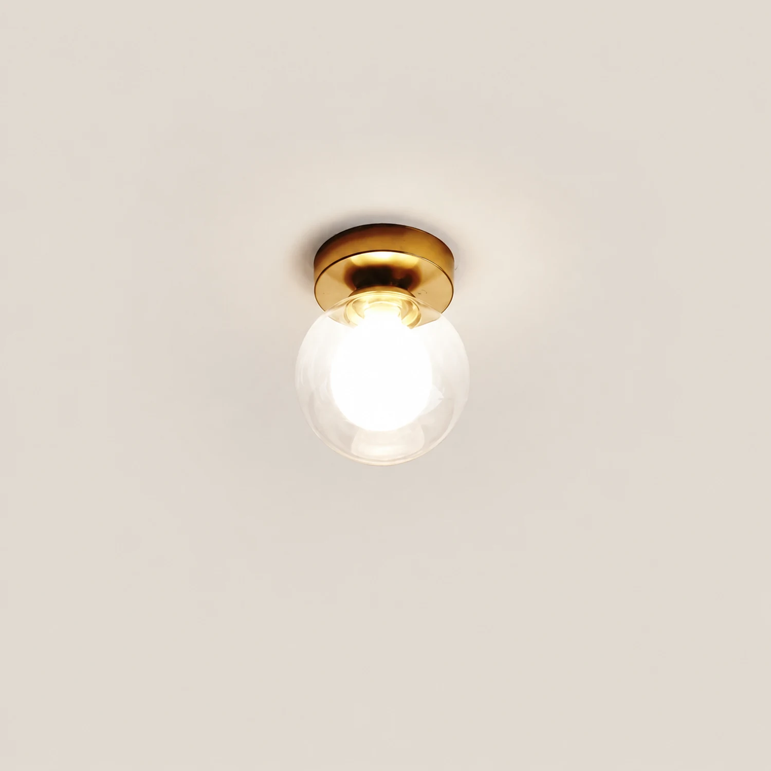 Valentina Modern Art Deco Clear Globe Flush Mount Ceiling Light - Lumpaz