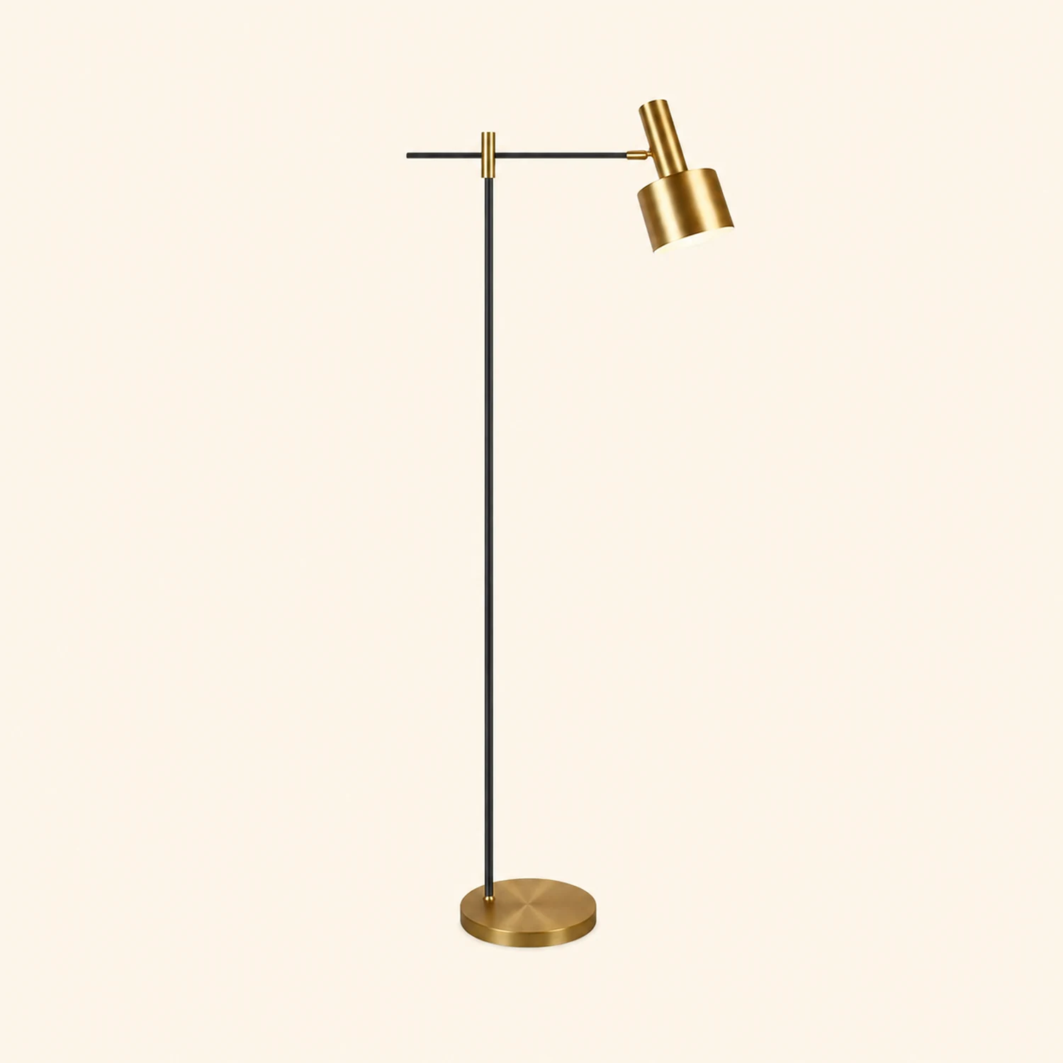 Freja Luxury Linear Metal Floor Lamp, Gold - Lumpaz