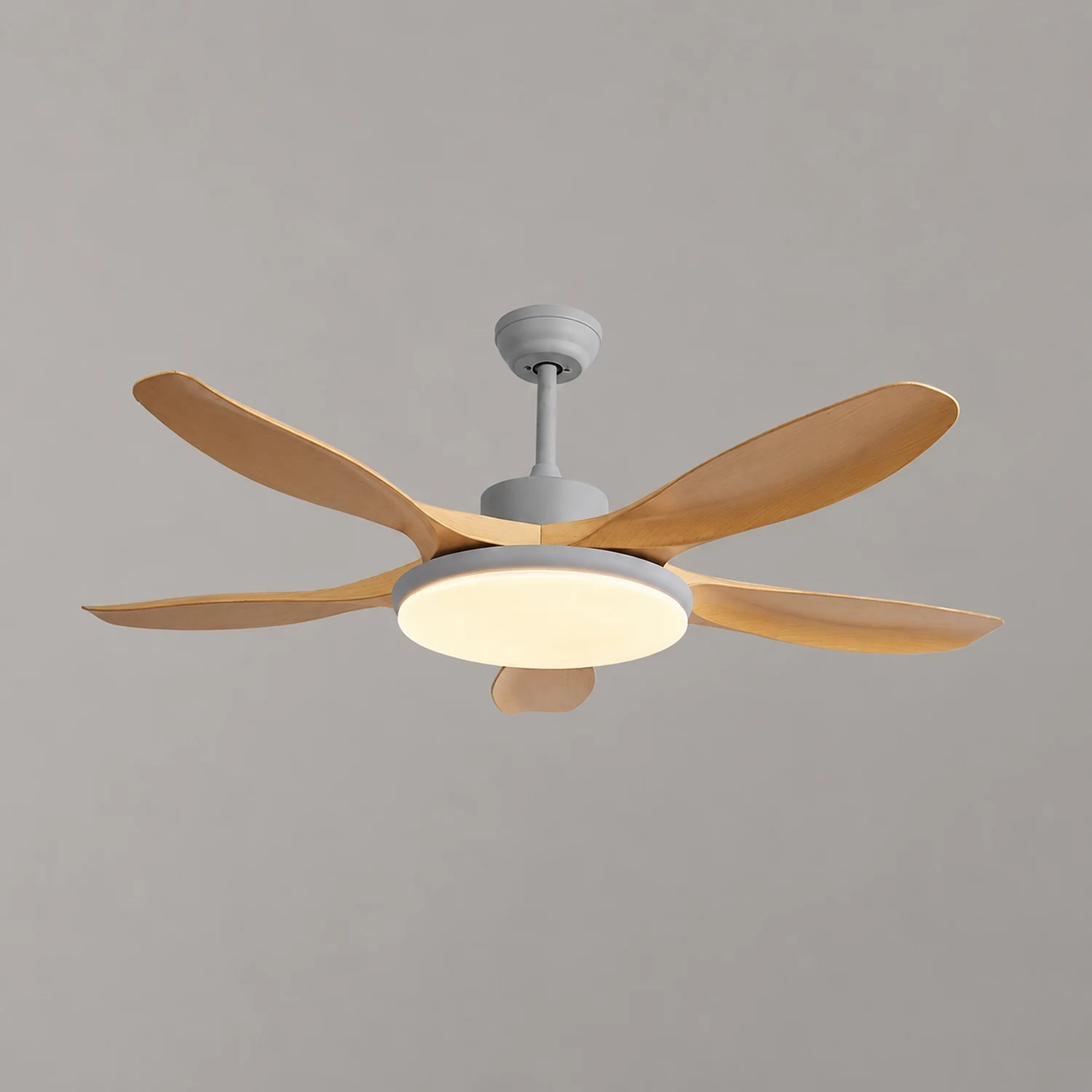 Ozawa 5-Blade Wood DC Ceiling Fan with Light, Summer, 47.2''/51.2''/59.1'' - Lumpaz