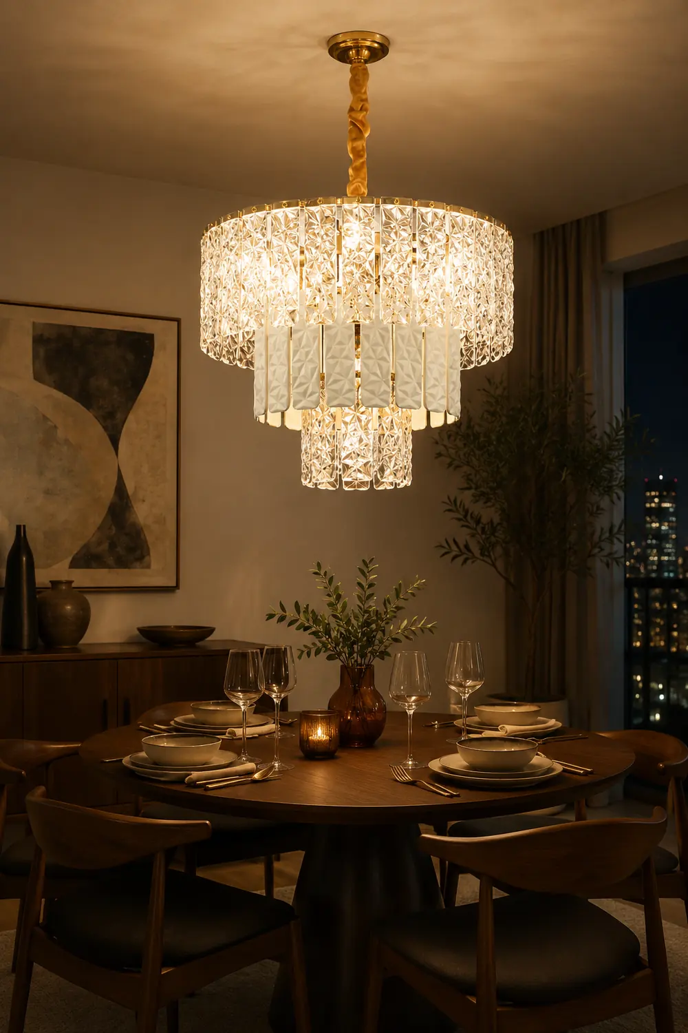 Marilyn Modern Linear Metal Pendant Light Black Living Room - Lumpaz