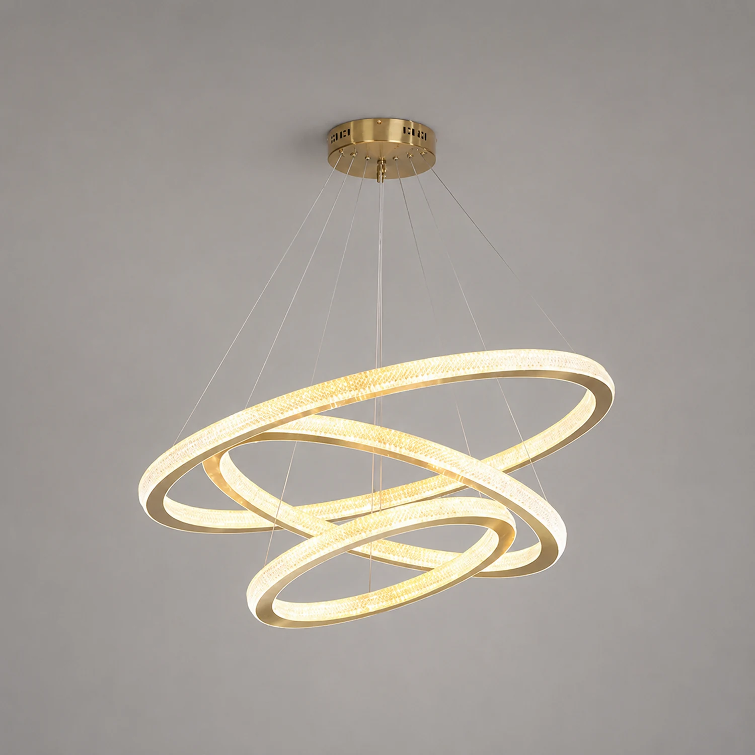 Kirsten Contemporary Gold Luxury Ring Pendant Light - Lumpaz