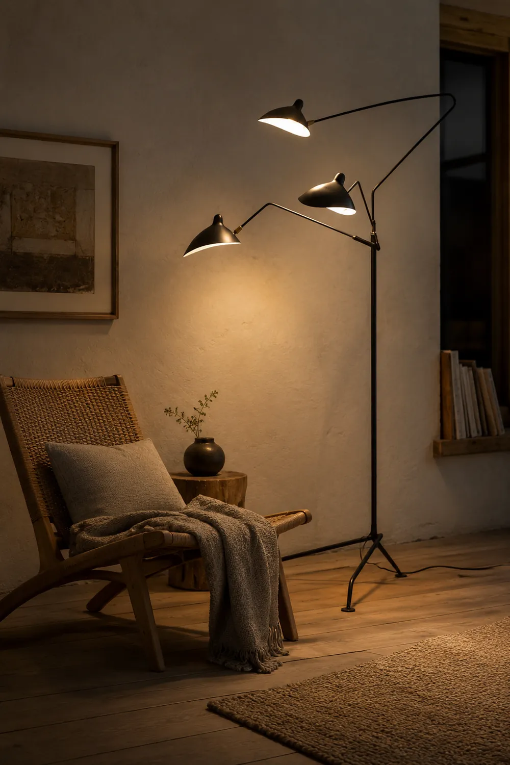 Schmitt Industrial Floor Lamp, 1/3 Heads - Lumpaz