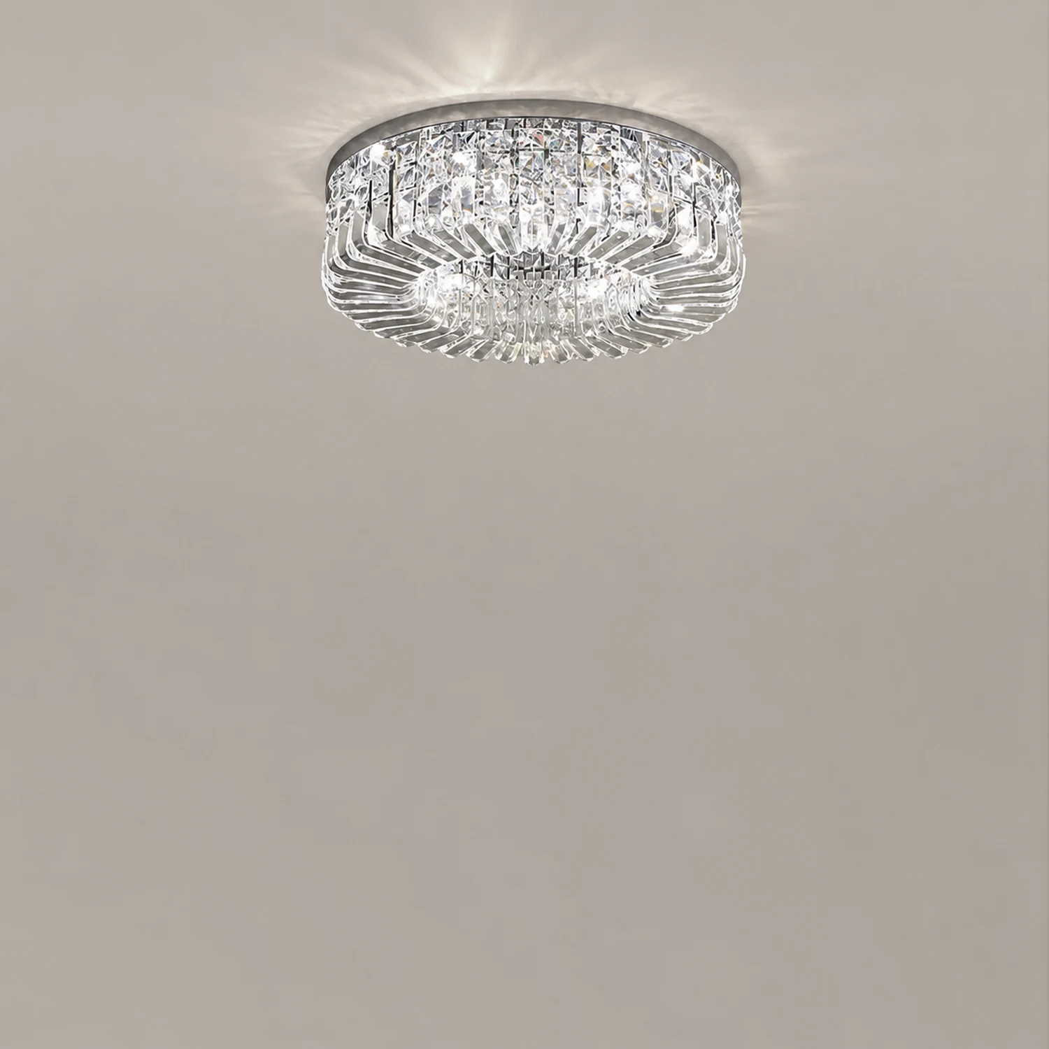 Marilyn Luxury Flush Mount Metal/Crystal Ceiling Light - Lumpaz