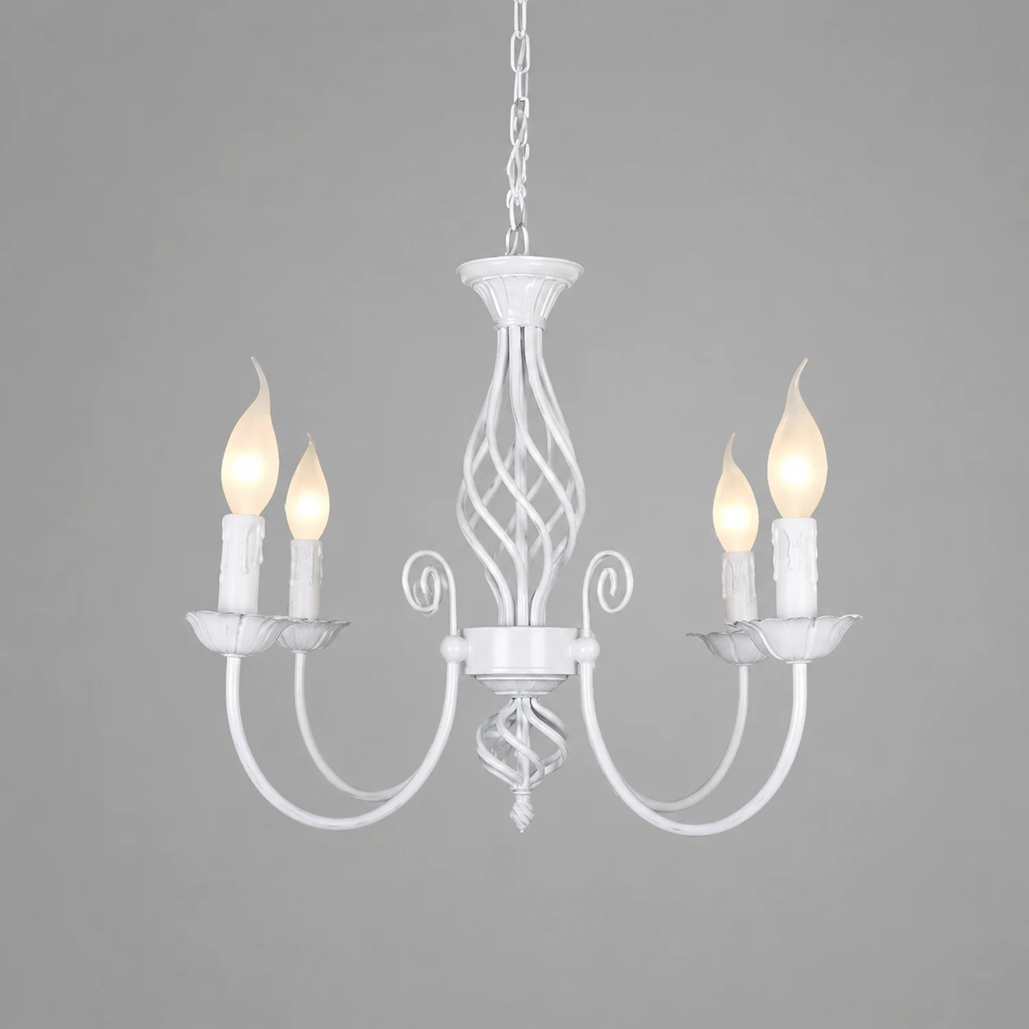 Silva Pendant Light Candle Retro, Metal/Glass, Black/White, Restaurant - Lumpaz