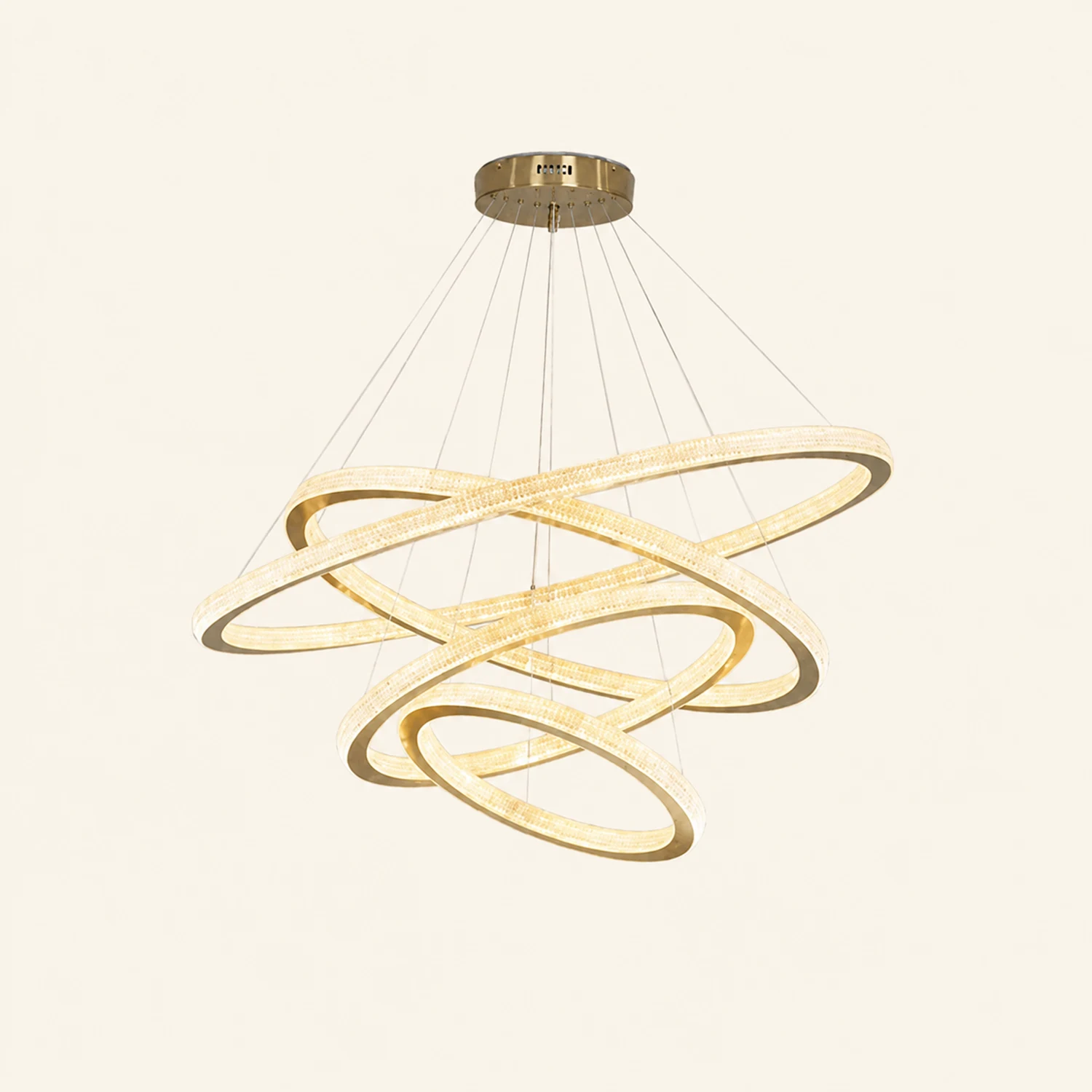 Kirsten Contemporary Gold Luxury Ring Pendant Light - Lumpaz