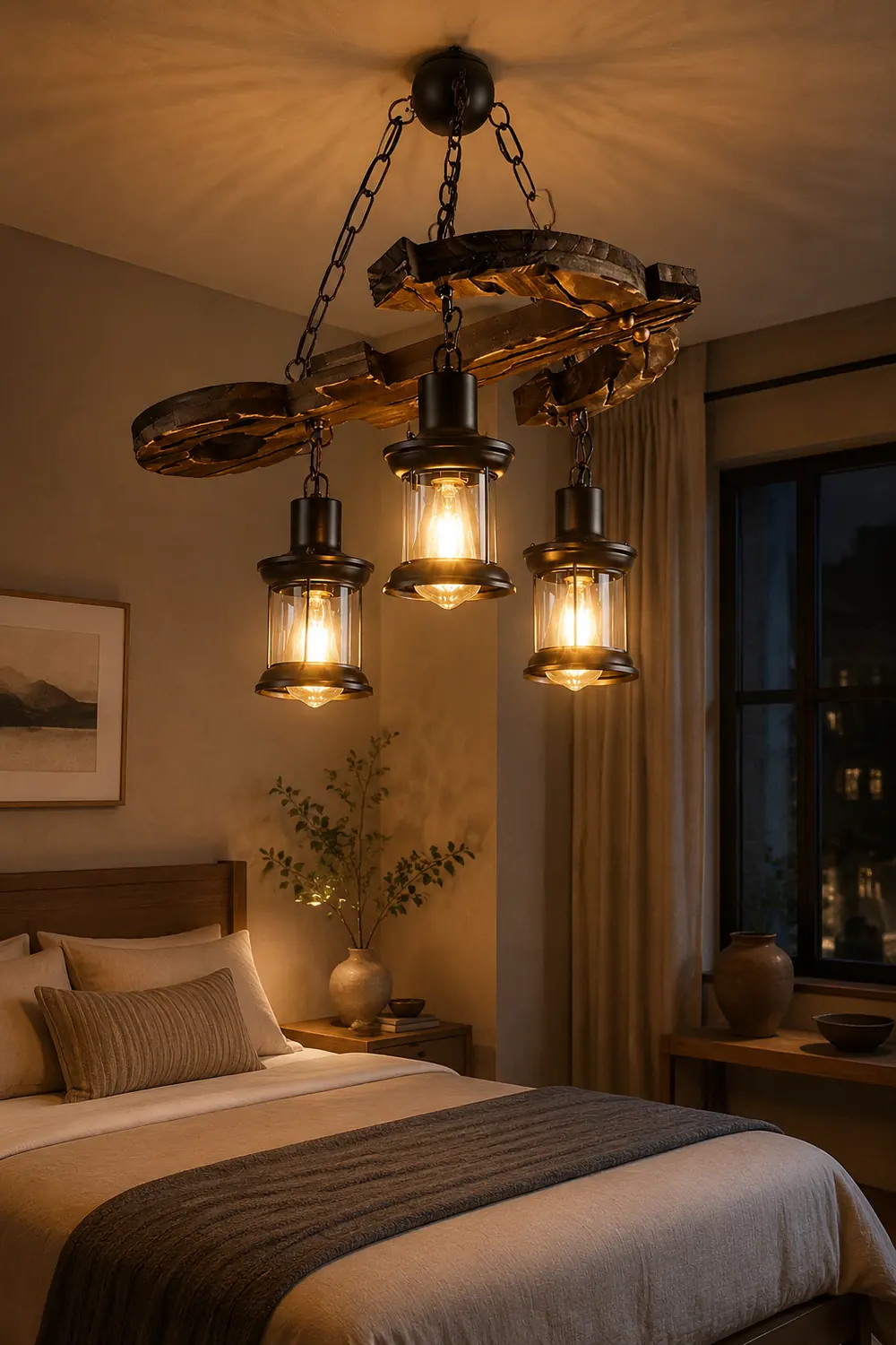 Austin Retro Chandelier, 3 Style, 21.5"/39.5" - Lumpaz