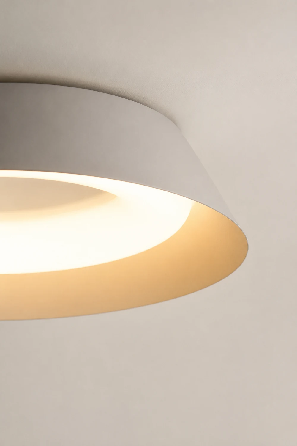 Quinn Nordic Bowl Metal/Acrylic Flush Mount Ceiling Light, White - Lumpaz
