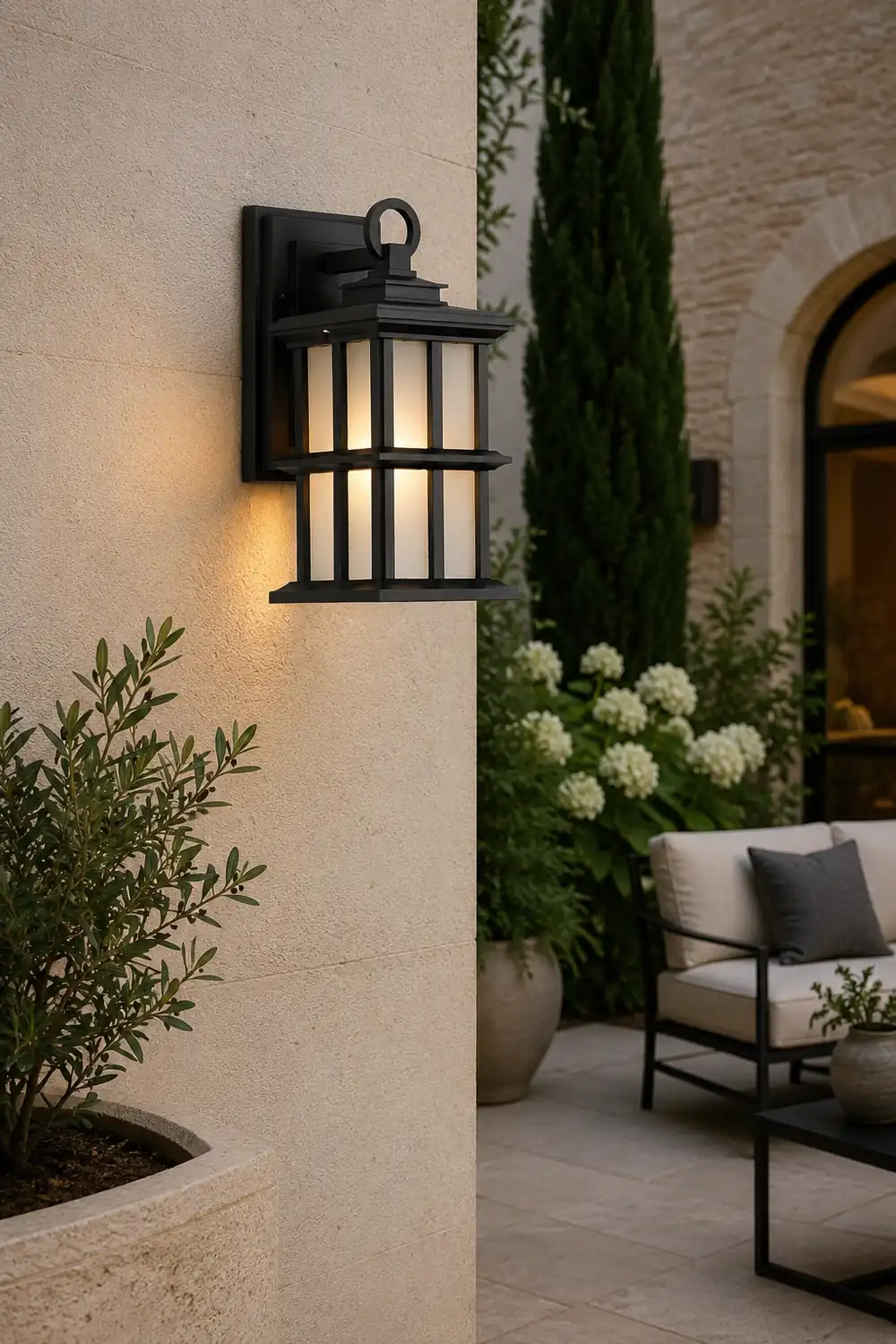 Outdoor Waterproof Aluminum Black European Style Exterior Wall Lights - Lumpaz