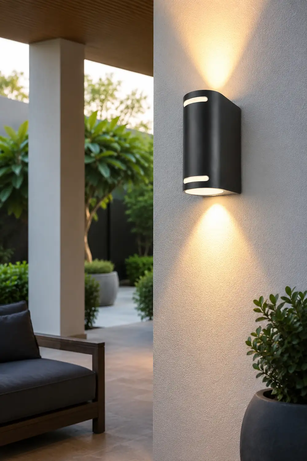 Simple Square Waterproof up and down Lighting LED Outdoor Wall Lights - Lumpaz