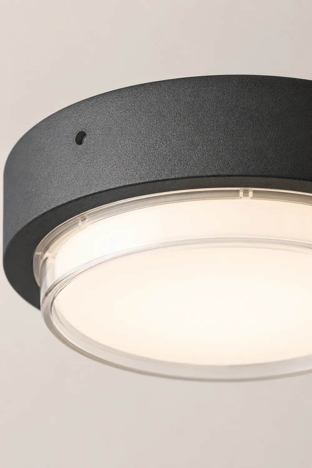 Orr Modern Flush Mount Ceiling Light, Metal/Acrylic, Square/Round, Black/Brown - Lumpaz