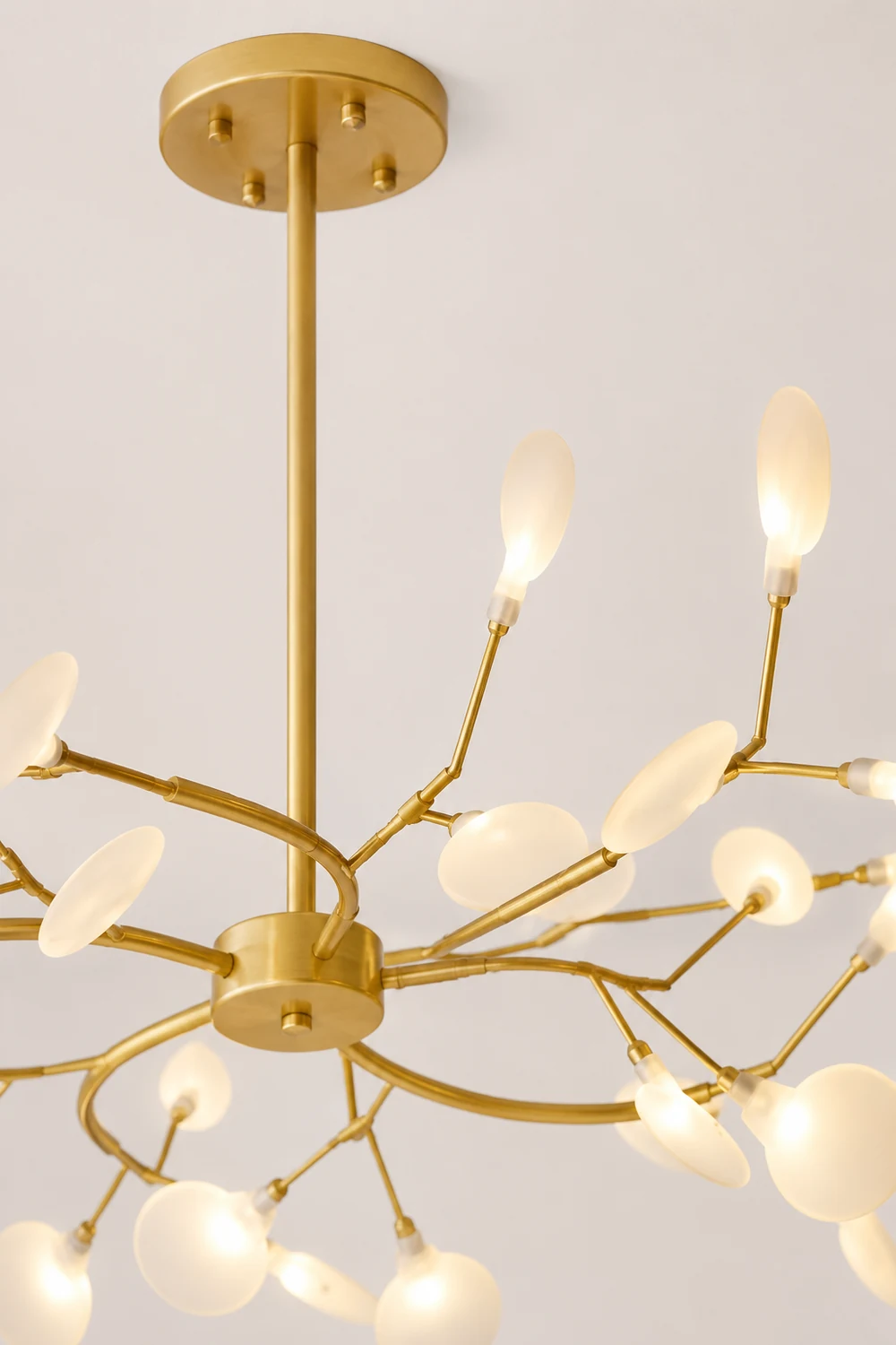 Ophelia Unique Branch Firefly Art Deco Chandelier Black/Gold Living Room - Lumpaz