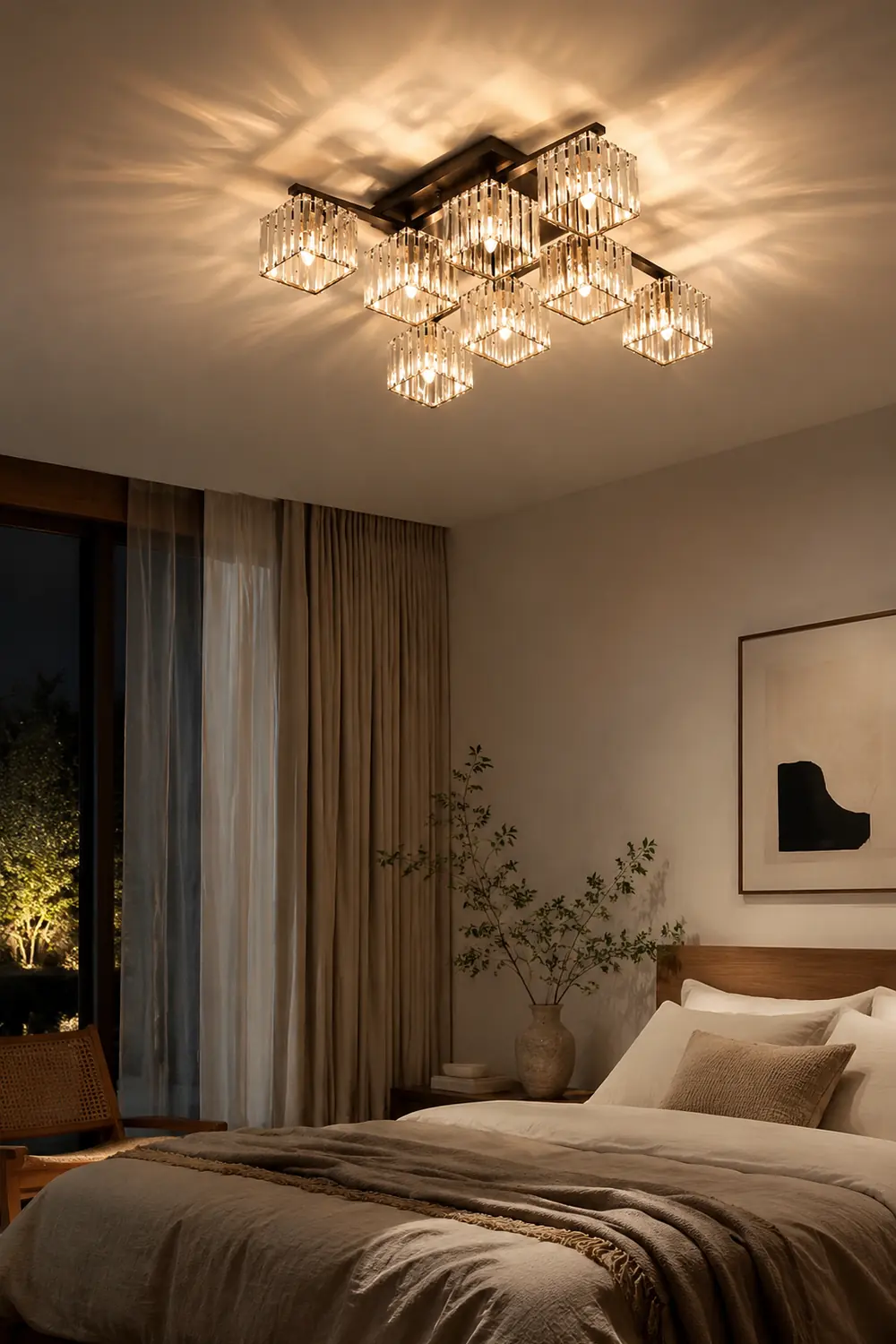 Kristy Modern Flush Mount Ceiling Light, Black/Gold - Lumpaz
