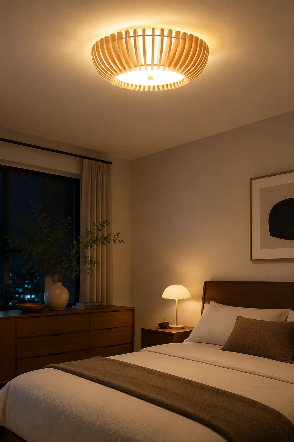 Ozawa Ceiling Light Round LED, Living room/Kitchen - Lumpaz