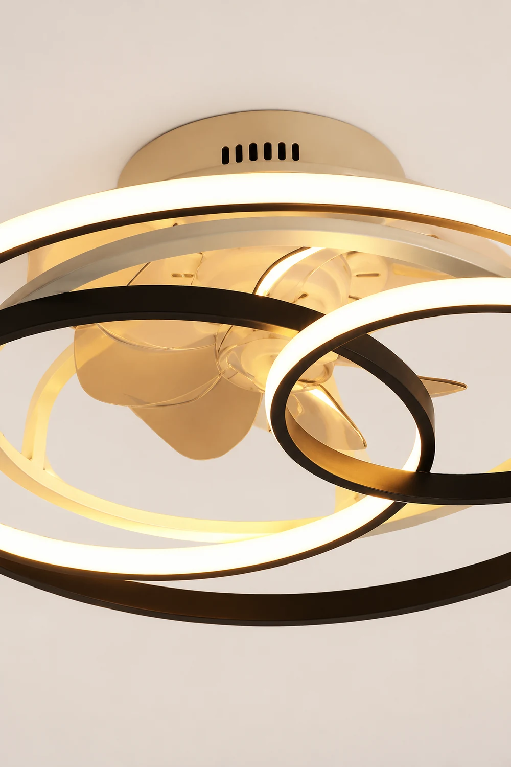 Arisha 4-Rings Ceiling Fan with Light, DIA 21.6"/23.6" - Lumpaz