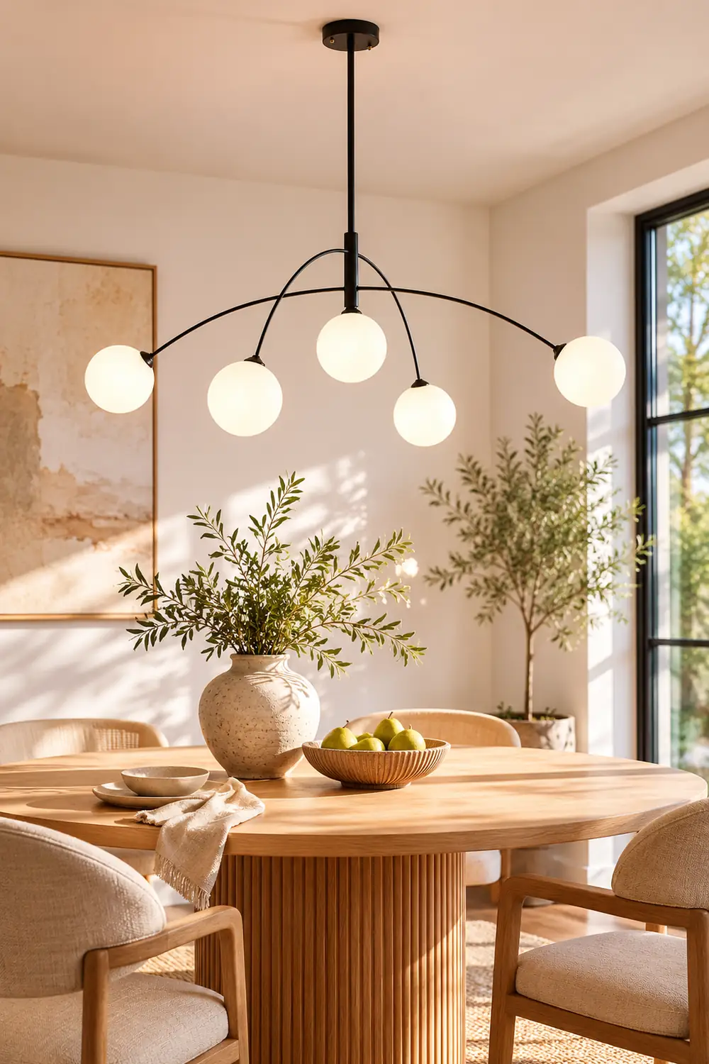 Valentina Pendant Light Globe Modern, Metal/Glass, Black/Gold, Bedroom - Lumpaz