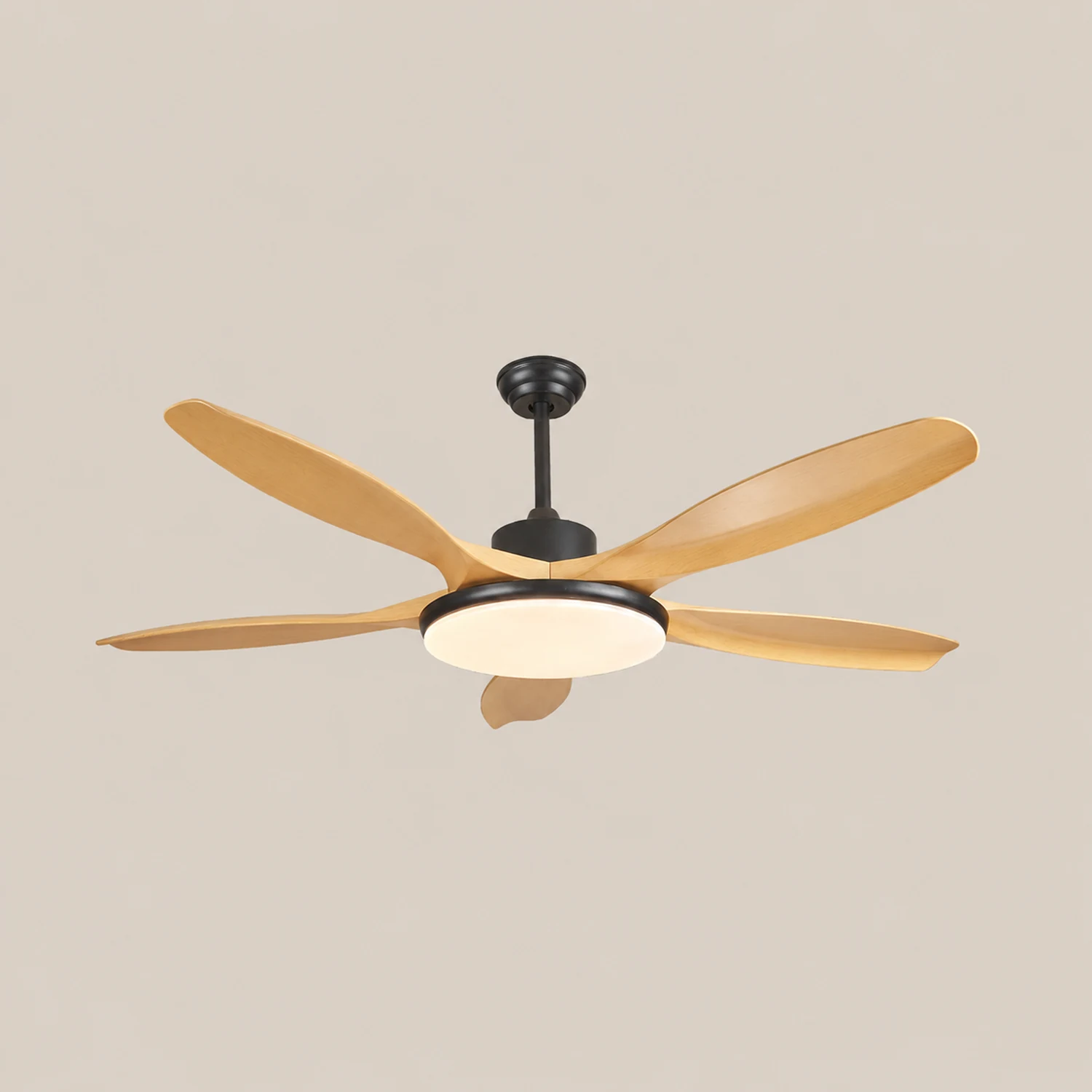 Ozawa 5-Blade Wood DC Ceiling Fan with Light, Summer, 47.2''/51.2''/59.1'' - Lumpaz