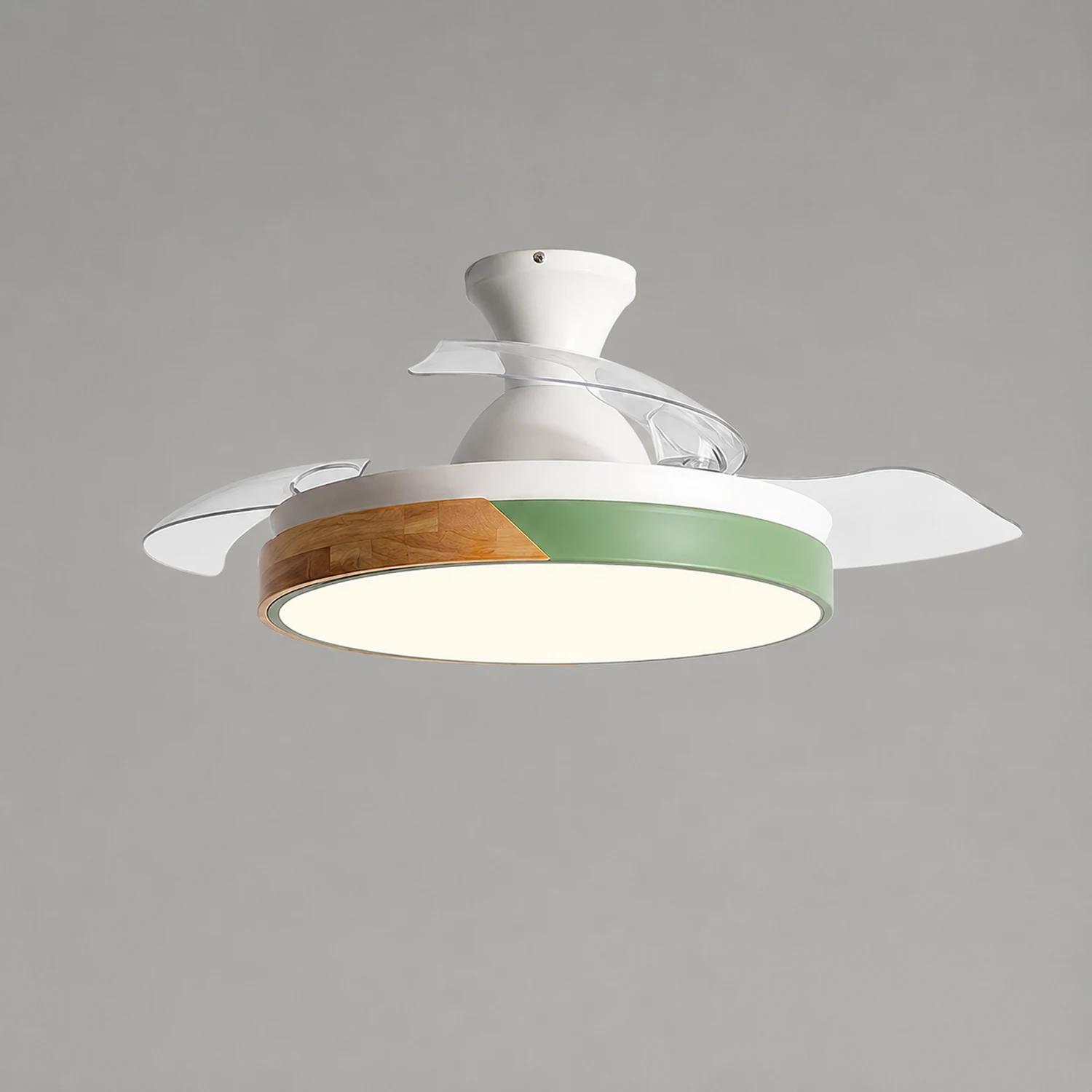 Morandi Invisible Blades Ceiling Fan With Light, 5 Color, L 35.4"/39.3" - Lumpaz