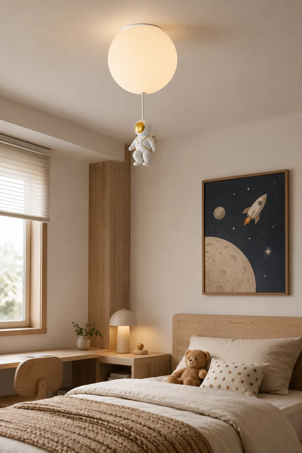 Fateh Astronaut Balloon Flush Mount Ceiling Light 8 Color Bedroom - Lumpaz