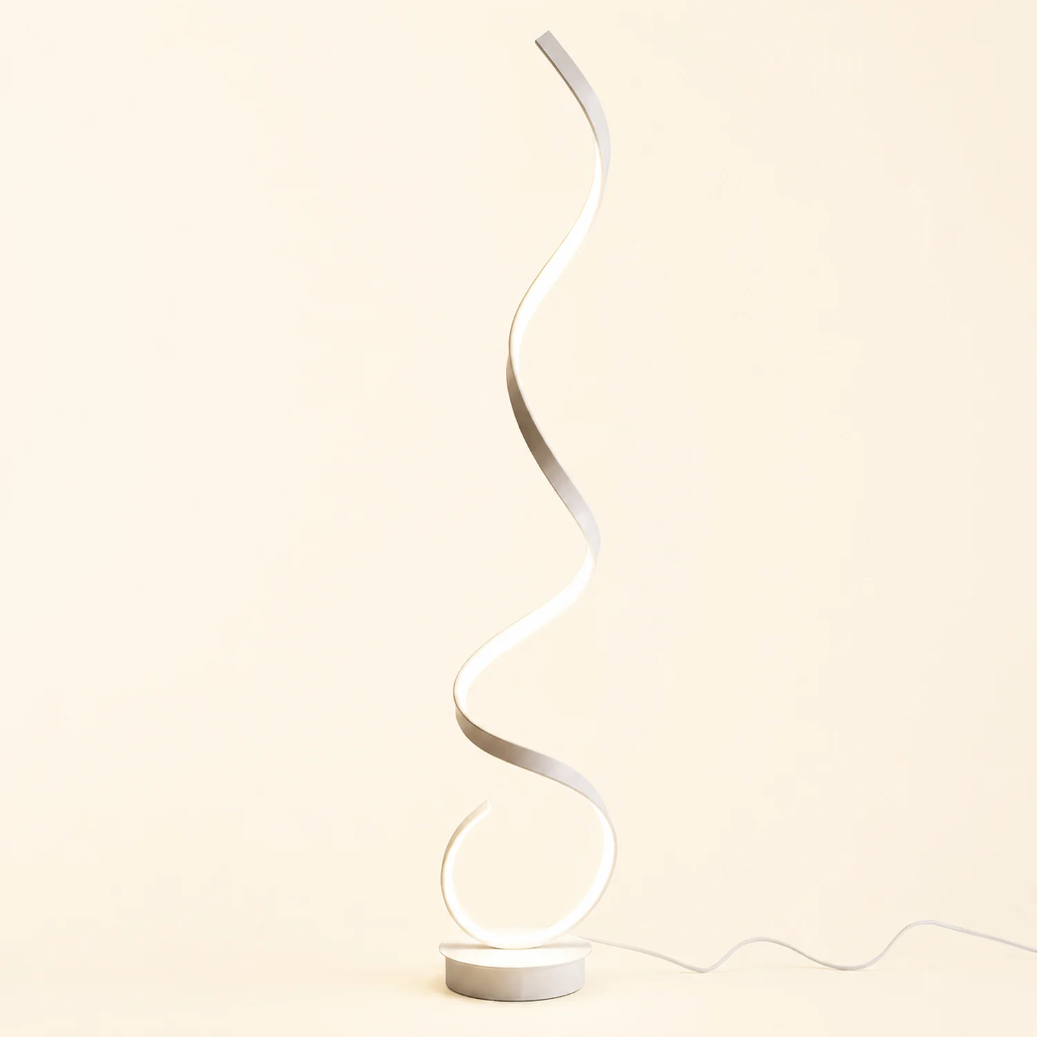 Modern Steamline Minimalist linear Floor Lamp, White/Black - Lumpaz