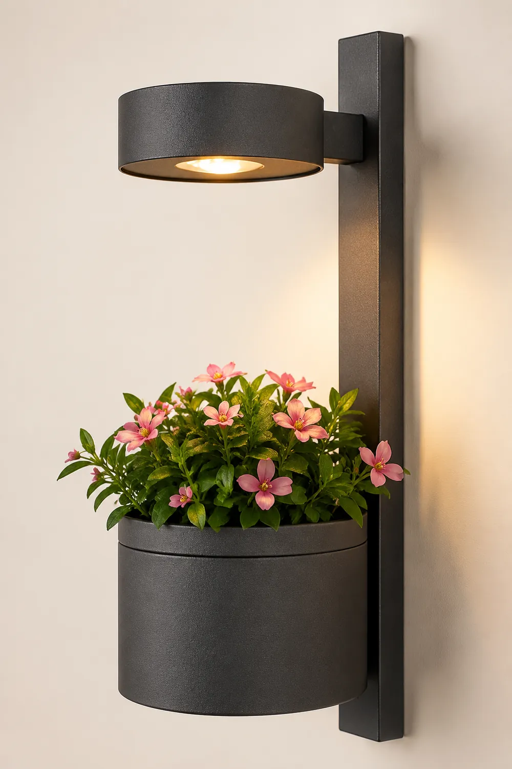 Waterproof Decor LED Solar Wall Lights with Flowerpot Outdoor Wall Lamp - Lumpaz