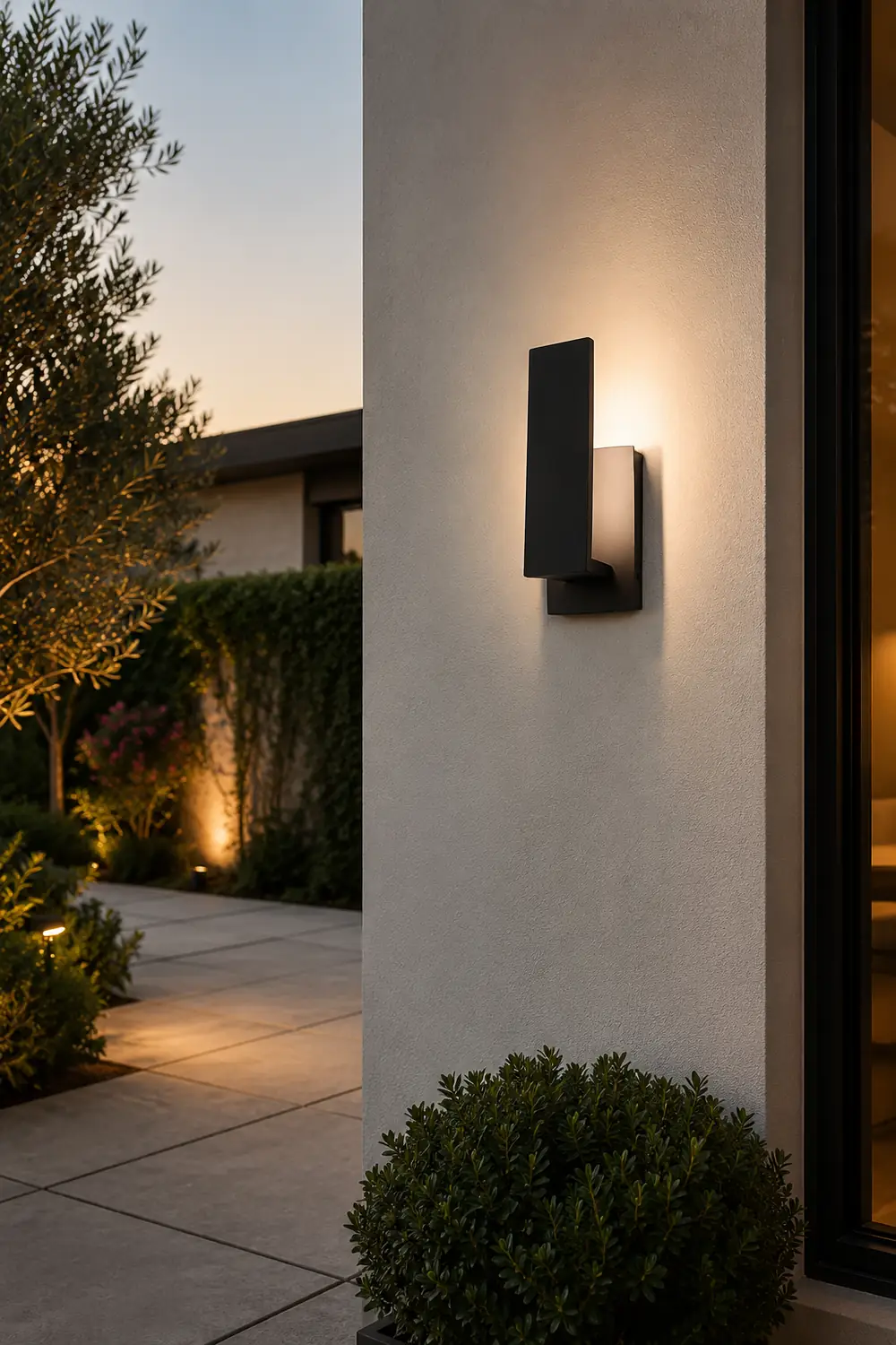 Waterproof Minimalist Aluminum LED Black Modern Outdoor Wall Light - Lumpaz
