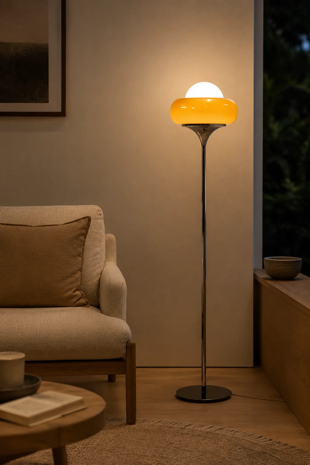 Morandi Modern Stained Glass Tall Floor Lamp Living Room - Lumpaz
