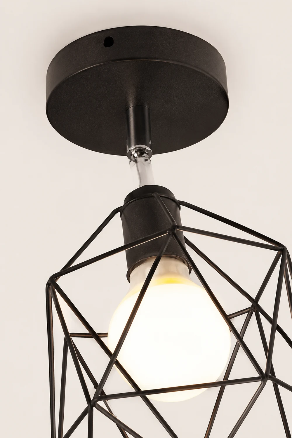 Herbert Modern Nordic Metal LED Flush Mount Ceiling Light, Black/White - Lumpaz