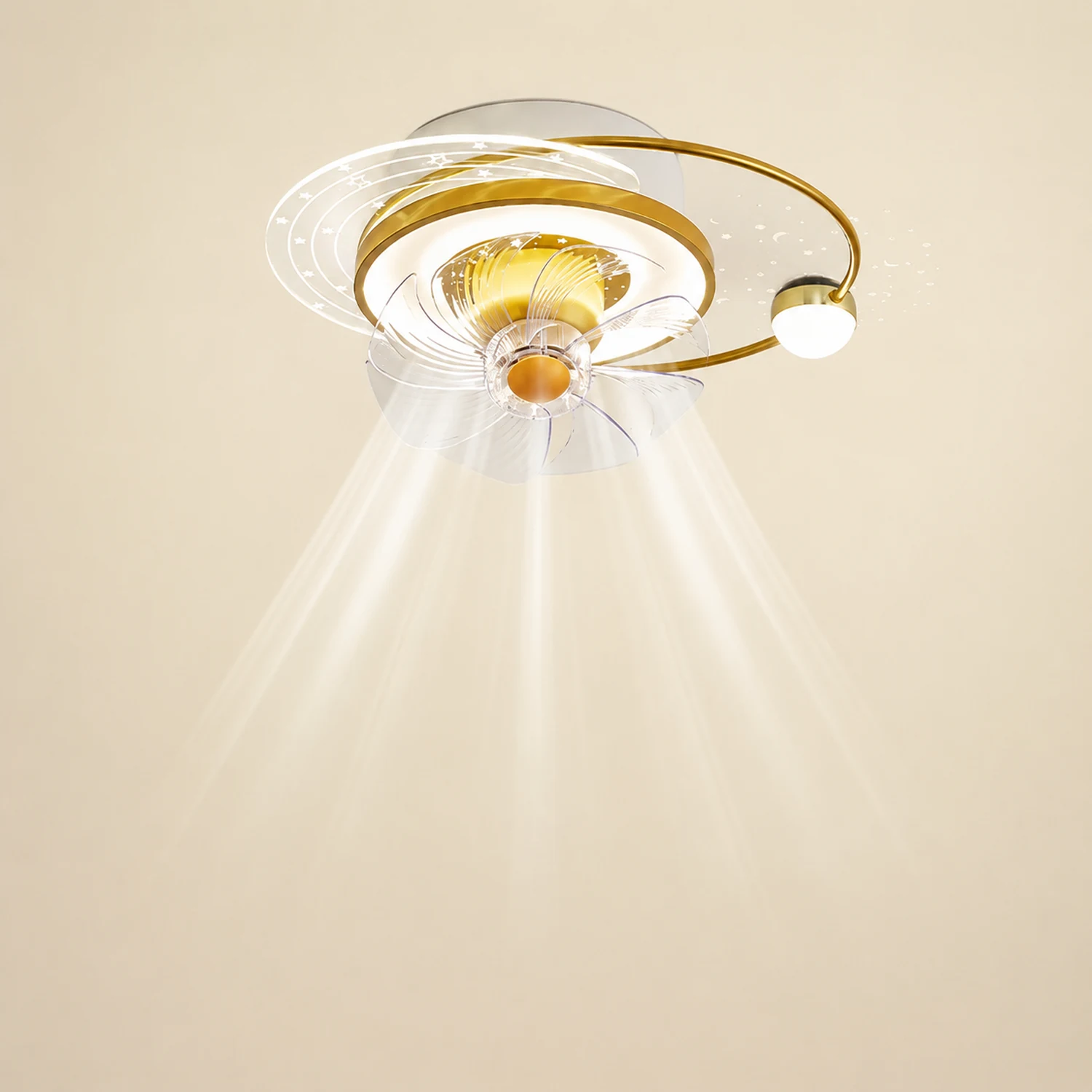 Madina Ceiling Fan with Light, 6 Style, 22"/24" - Lumpaz