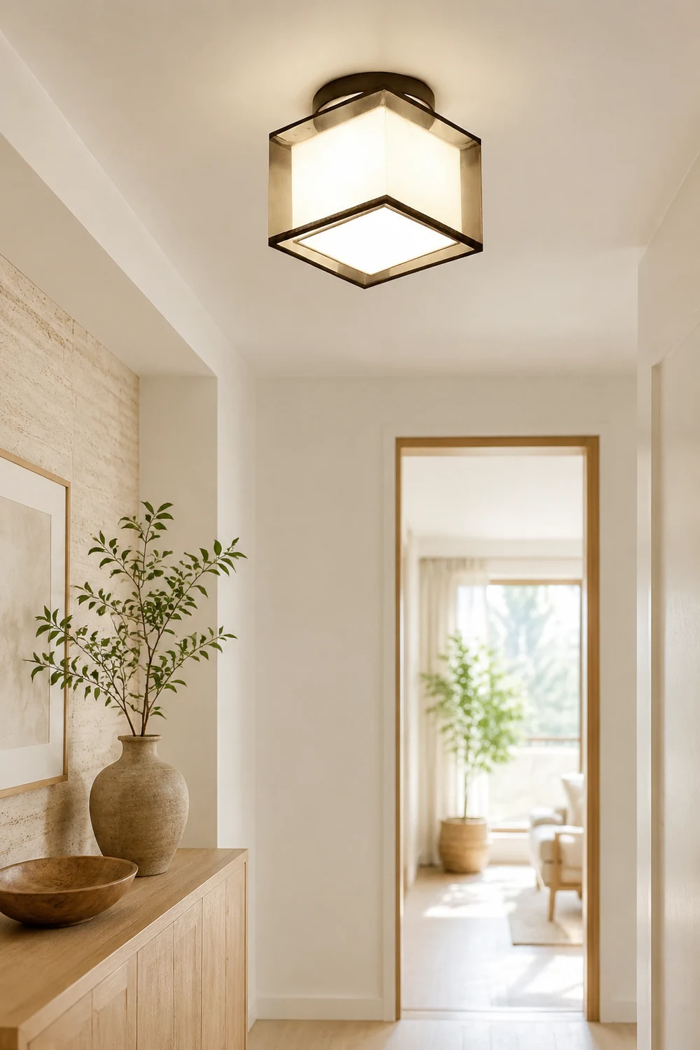 Herbert Modern Metal & Fabric Flush Mount Ceiling Light, 2 Style - Lumpaz